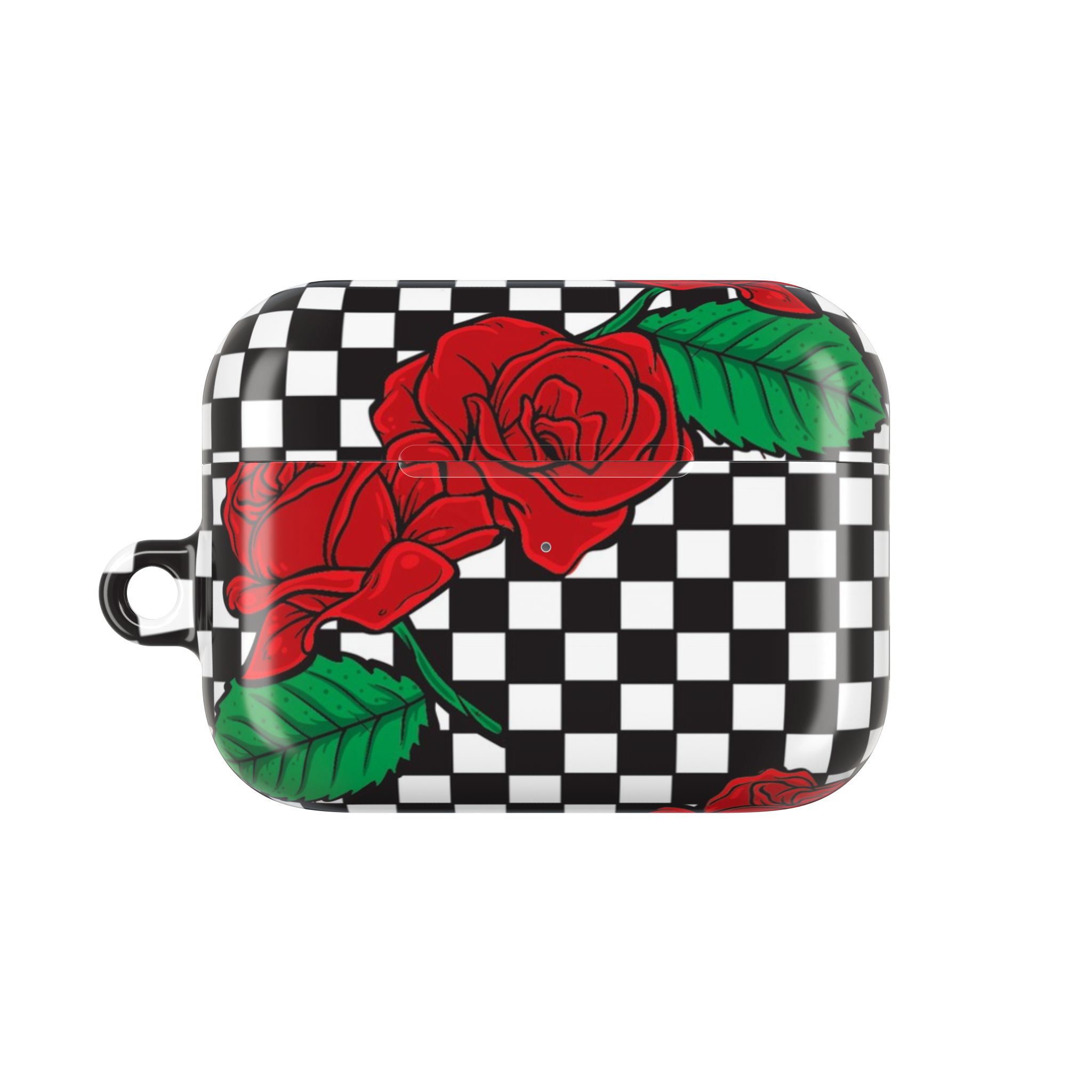 Checkerboard Rose AirPods Case with Keyring - Image 14