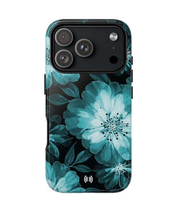 Teal Floral Botanical Phone Case