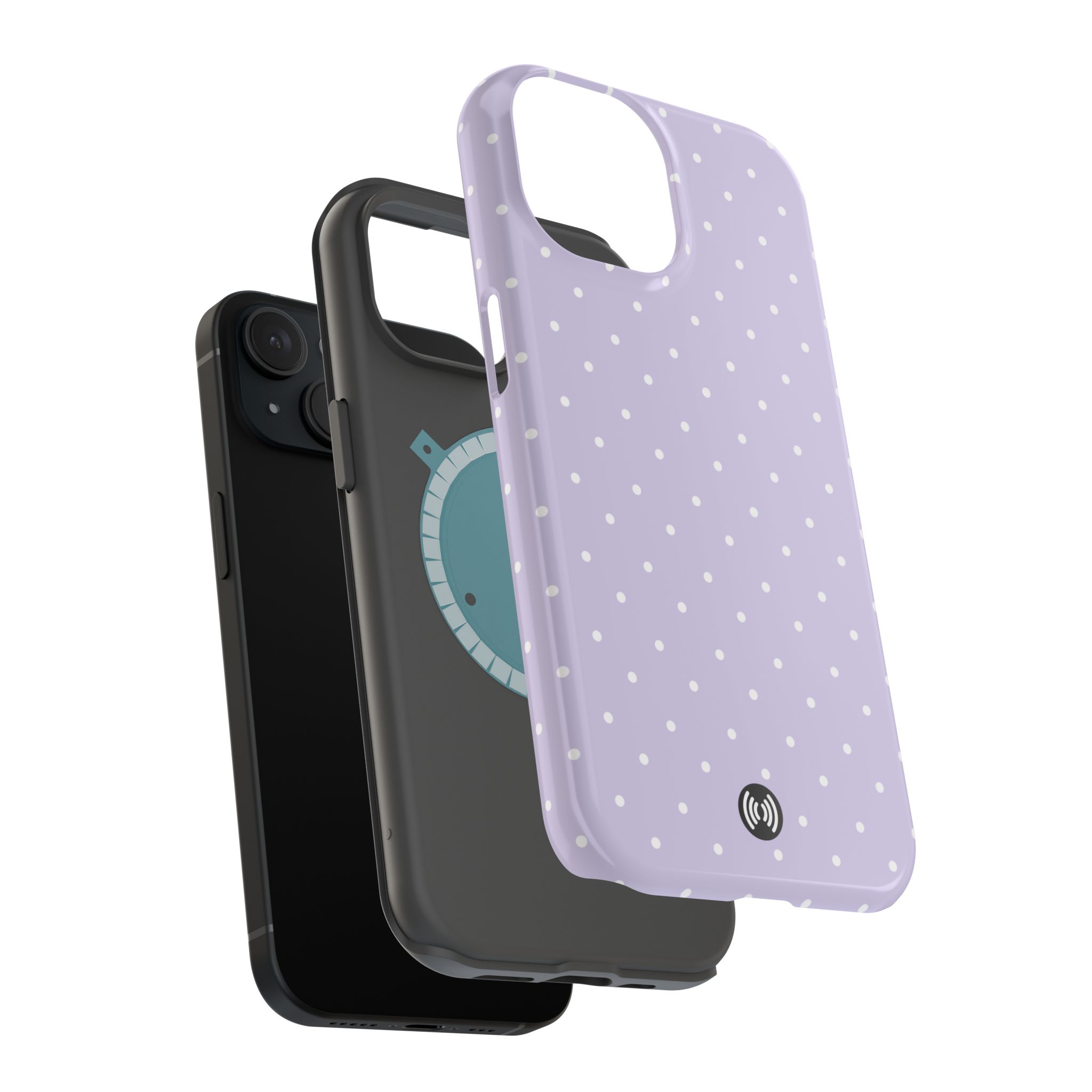 Lilac Polka Dot Magnetic Impact-Resistant Phone Case | Cellfinds - Image 4