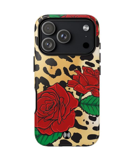 Leopard Rose Phone Case — Bold Floral Protective Cover