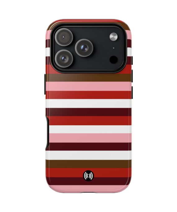Striped Red & Pink Phone Case
