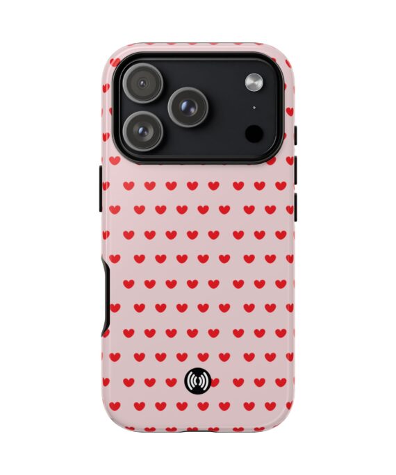 Pink Patterned Hearts Phone Case