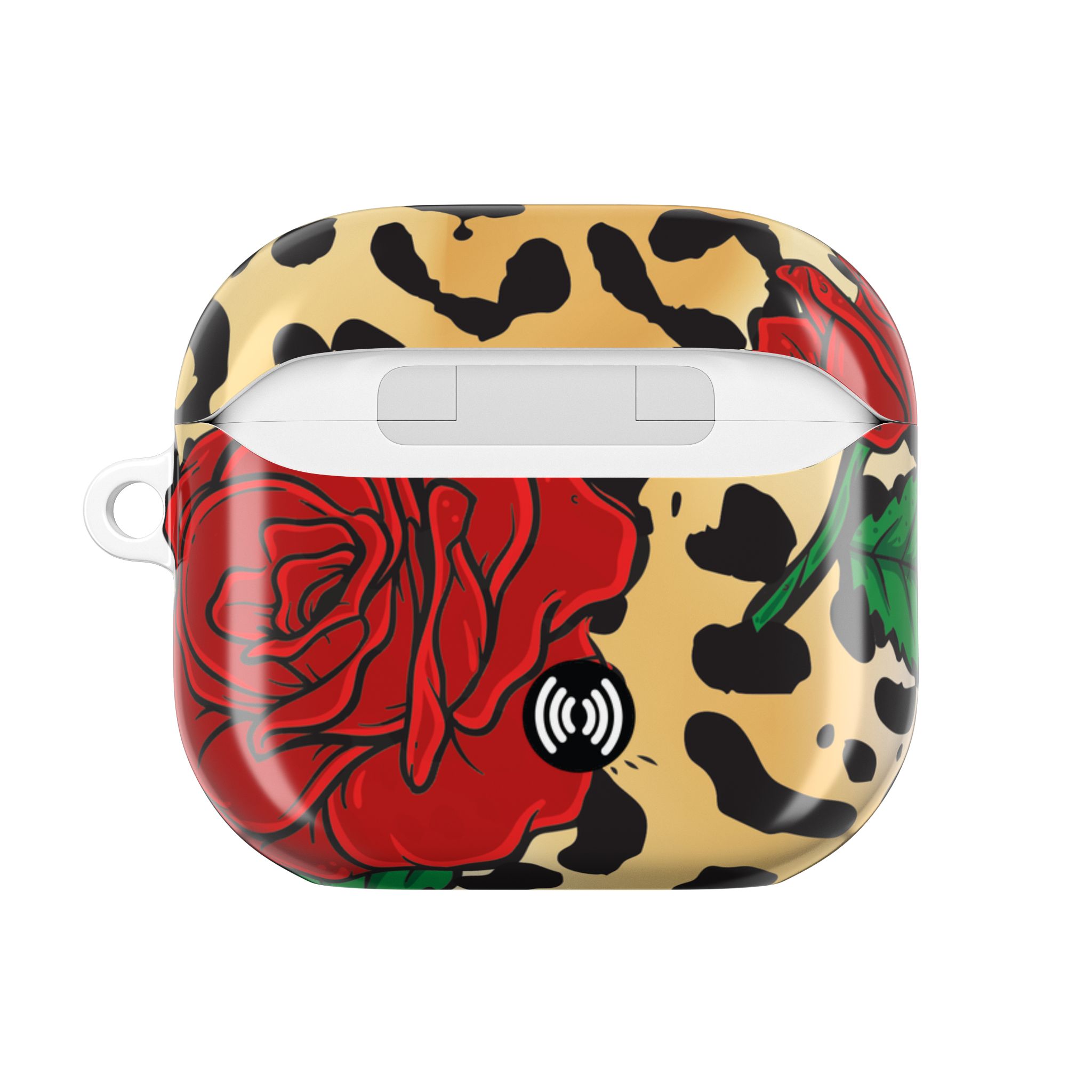 Leopard Rose AirPods Floral Leopard Case - Image 3