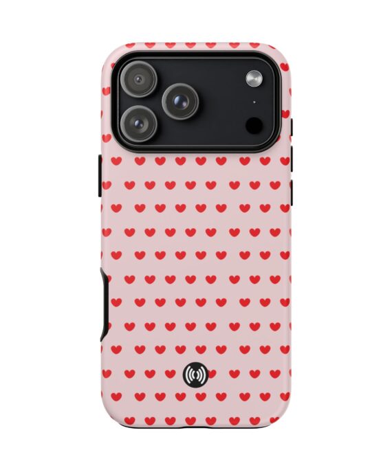 Pink Patterned Hearts Phone Case