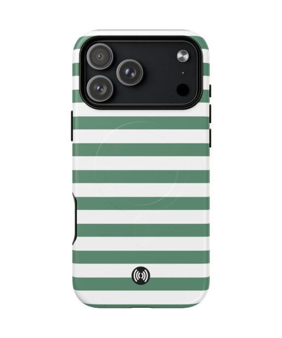 Striped Green MagSafe® Phone Case