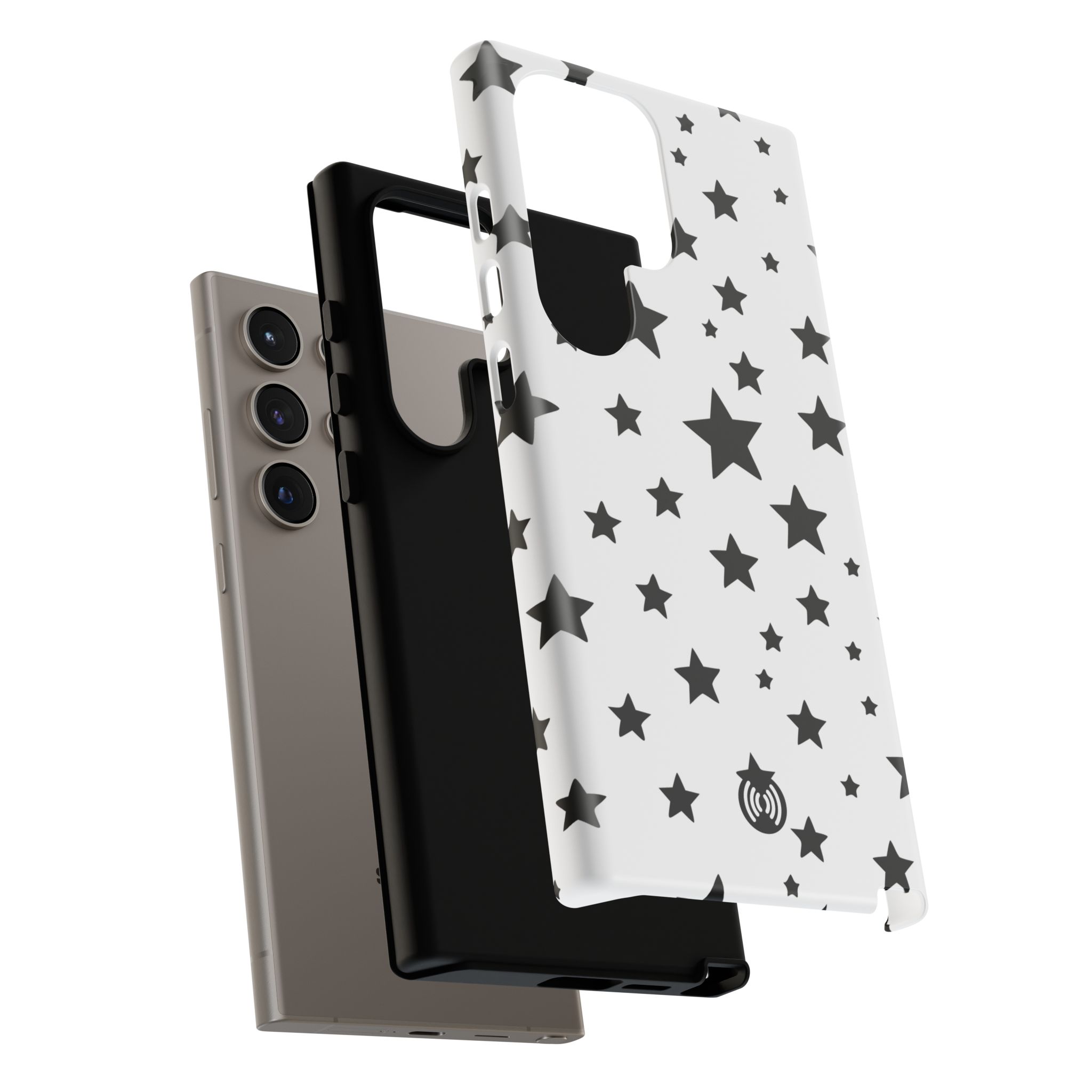 Black Stars on White Phone Case | Cellfinds - Image 59
