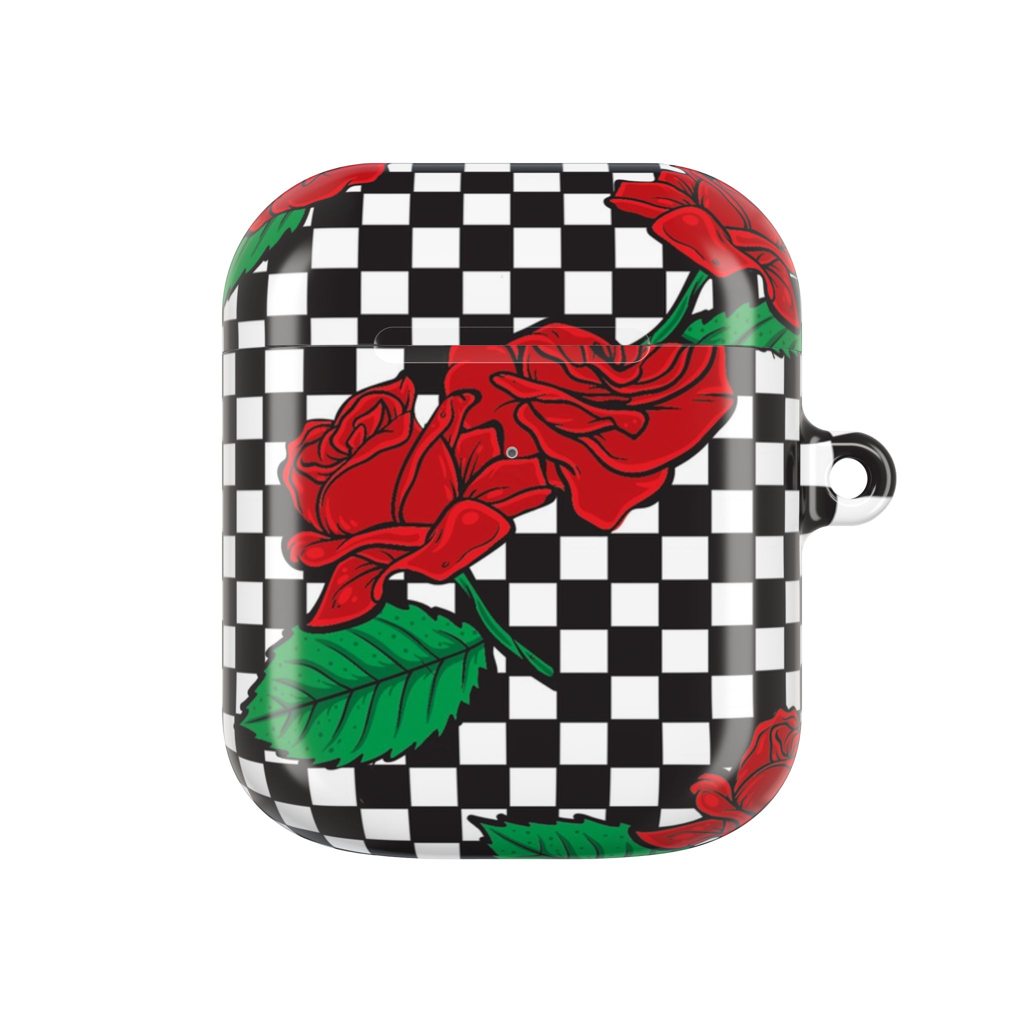Checkerboard Rose AirPods Case with Keyring - Image 18
