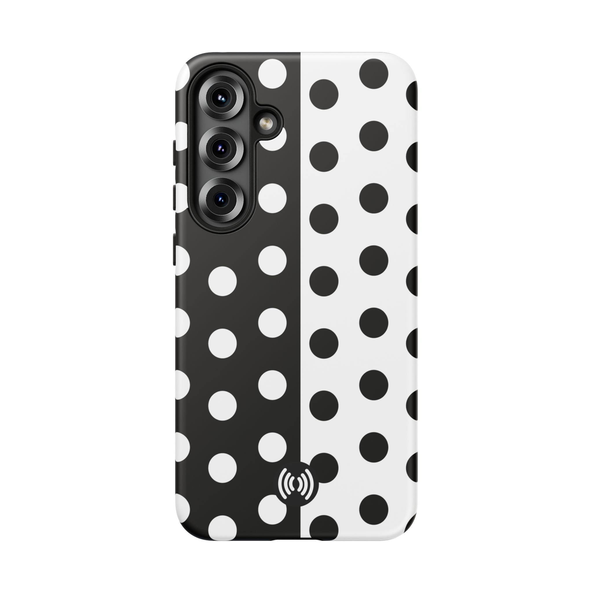 Polka Dot Black & White Split Design Phone Case — Cellfinds - Image 95