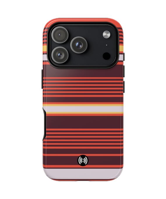Striped Red & Maroon Phone Case
