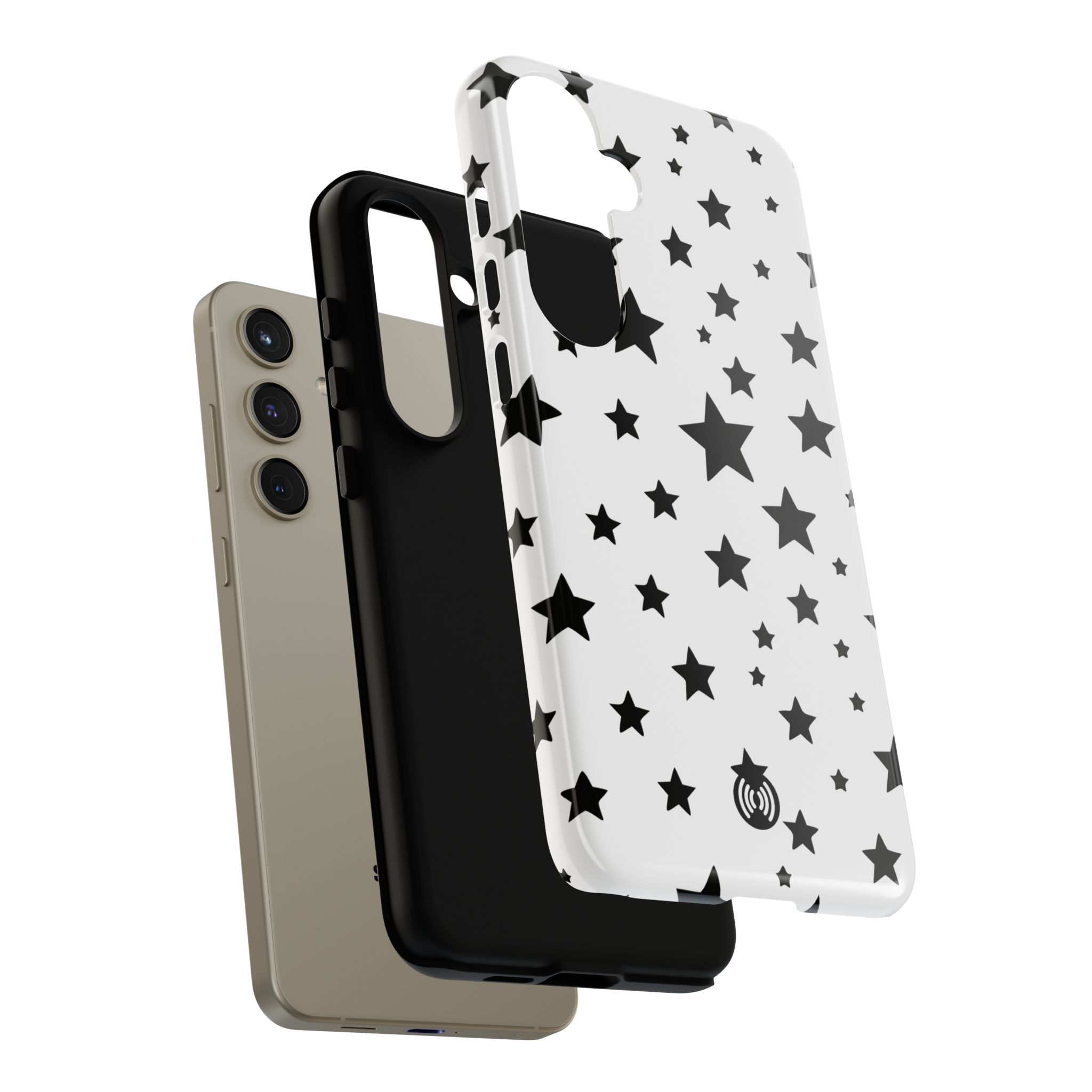 Black Stars on White Phone Case | Cellfinds - Image 47