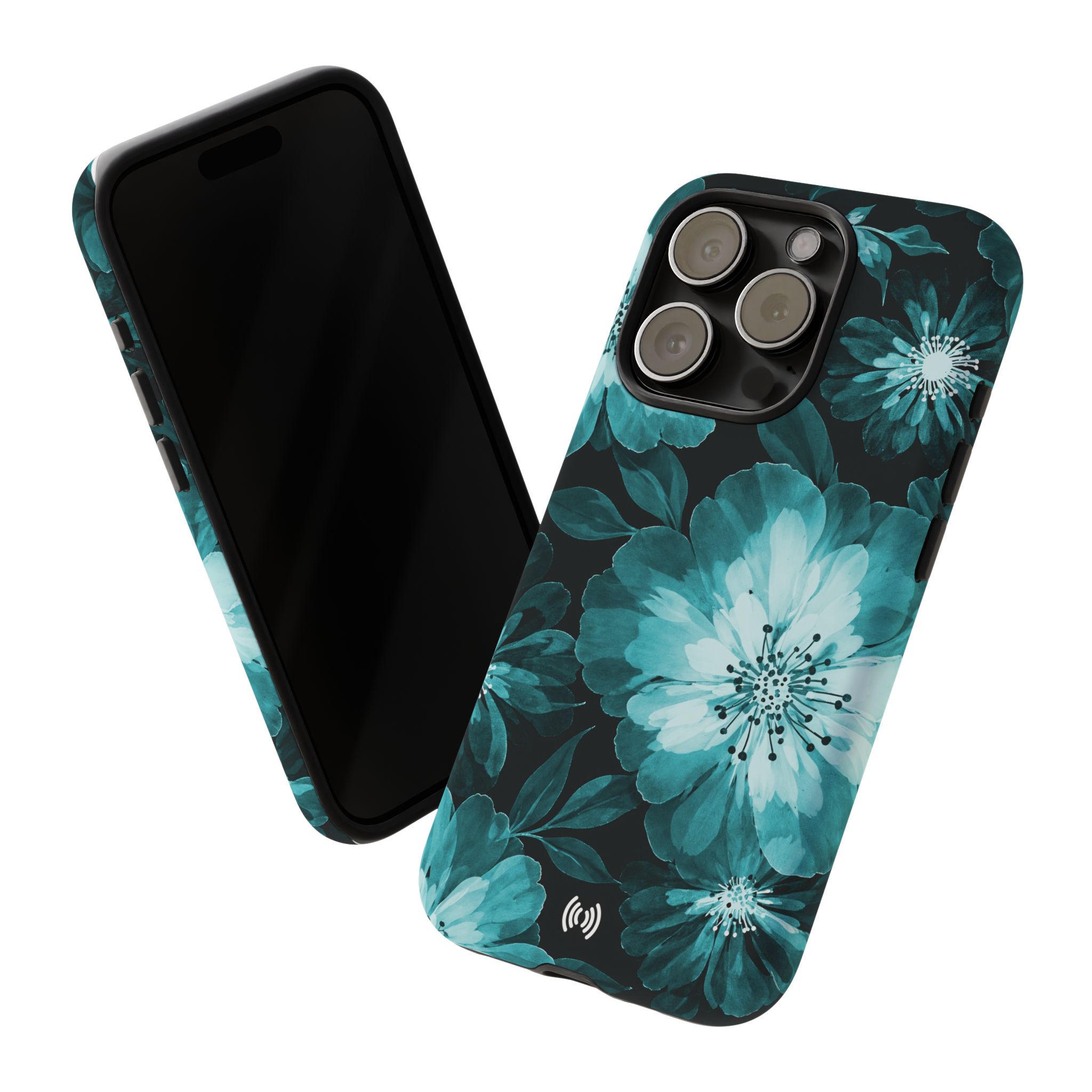 Teal Floral Botanical Phone Case - Image 5