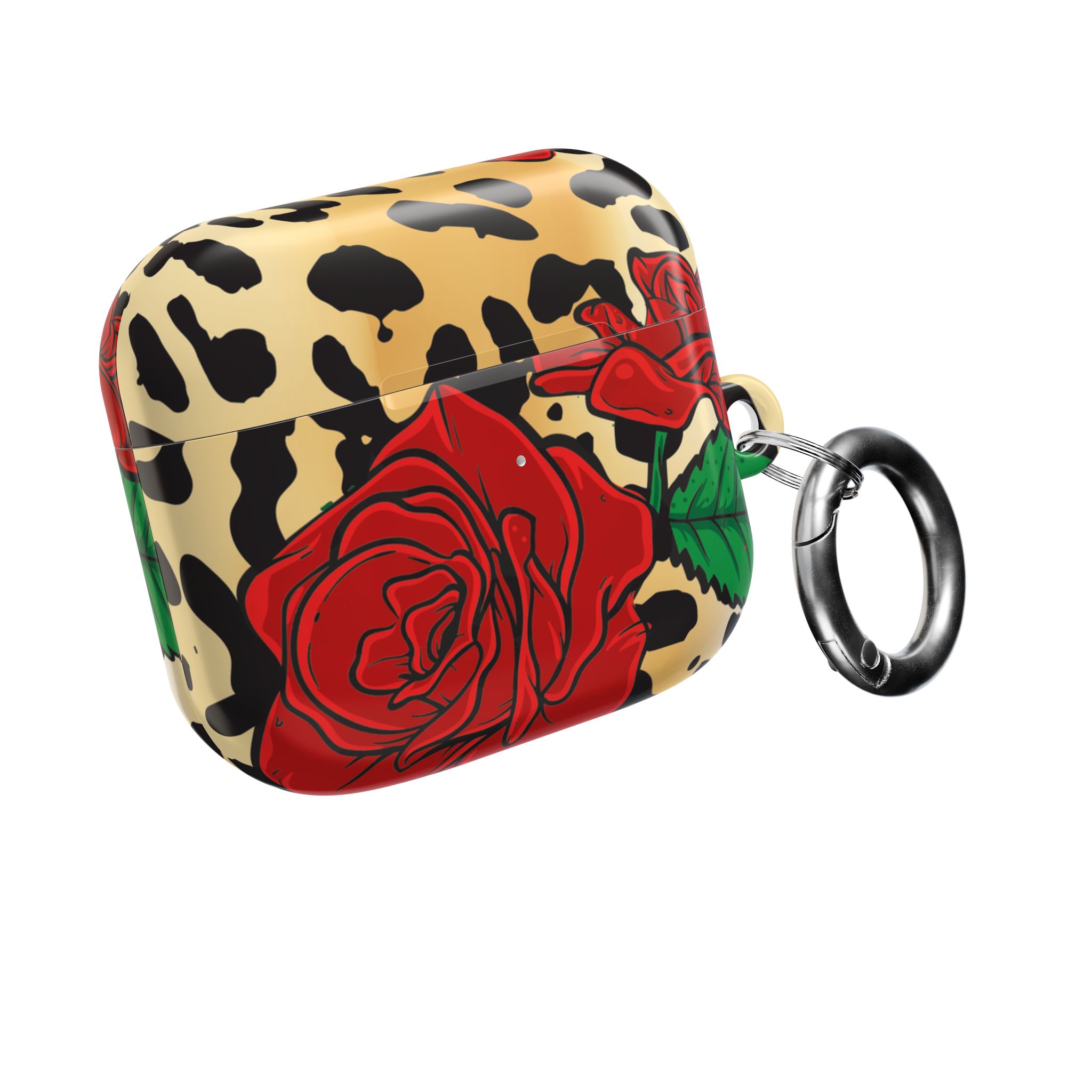 Leopard Rose AirPods Floral Leopard Case - Image 8