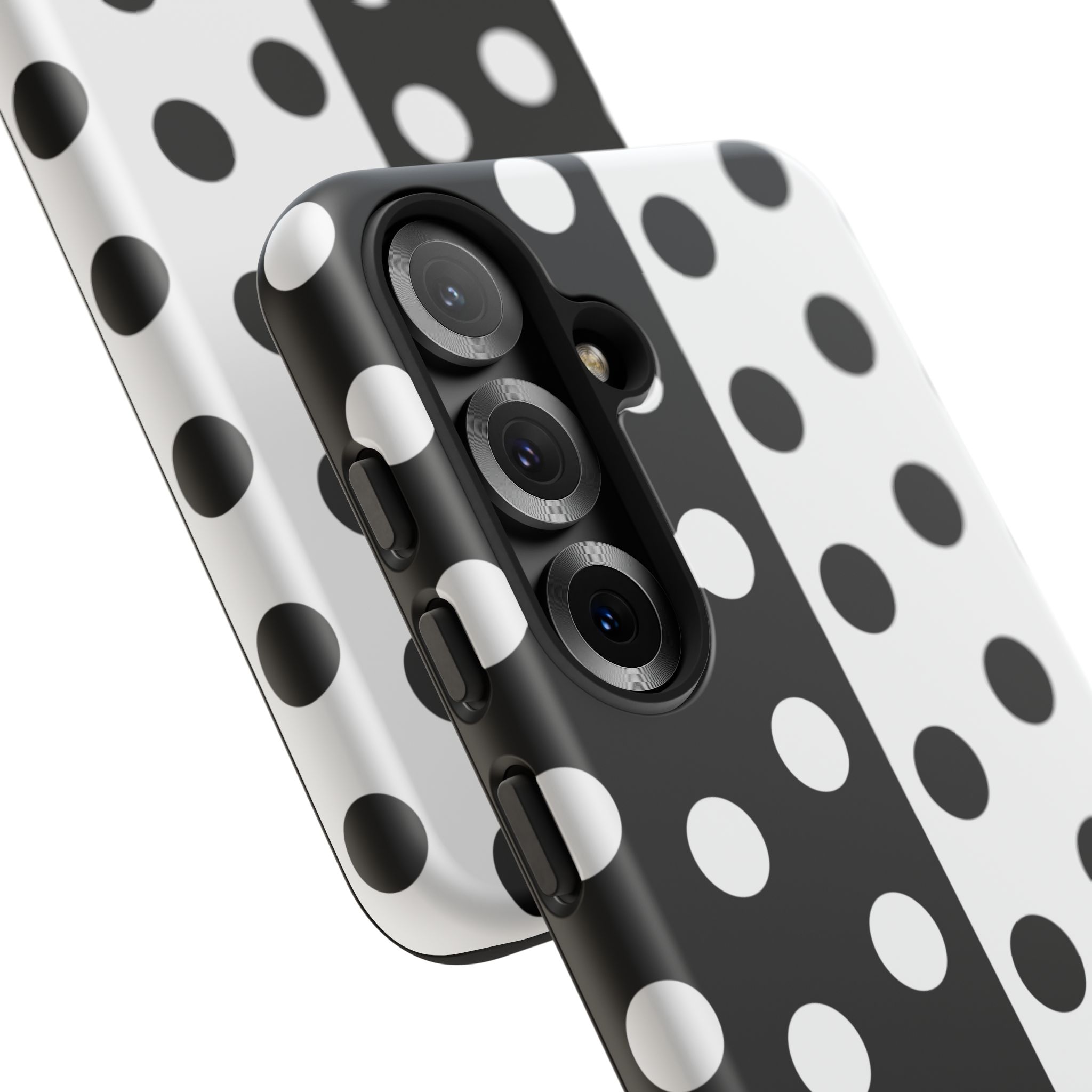 Polka Dot Black & White Split Design Phone Case — Cellfinds - Image 88