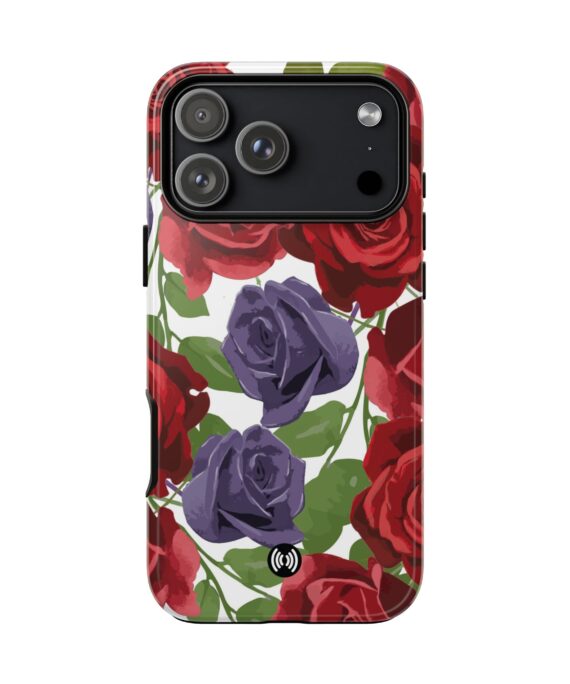 Red & Purple Roses Pattern Tough Phone Case  | Cellfinds
