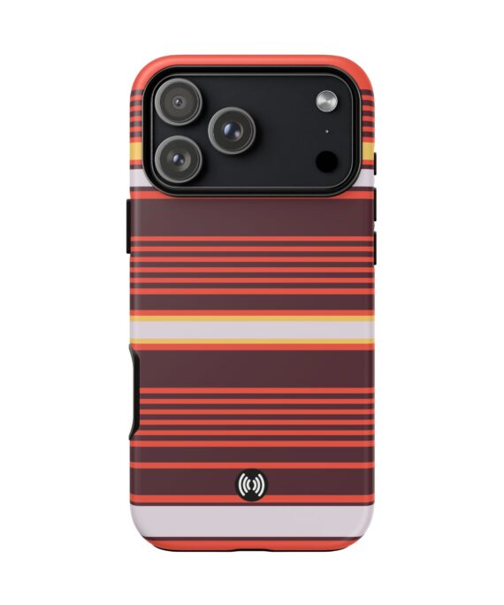 Striped Red & Maroon Phone Case