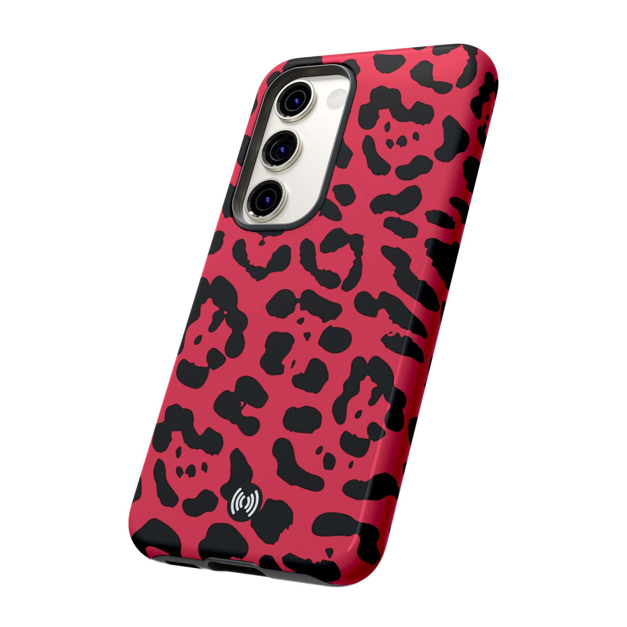 Ruby Red Leopard Print Tough Phone Case | Cellfinds - Image 3