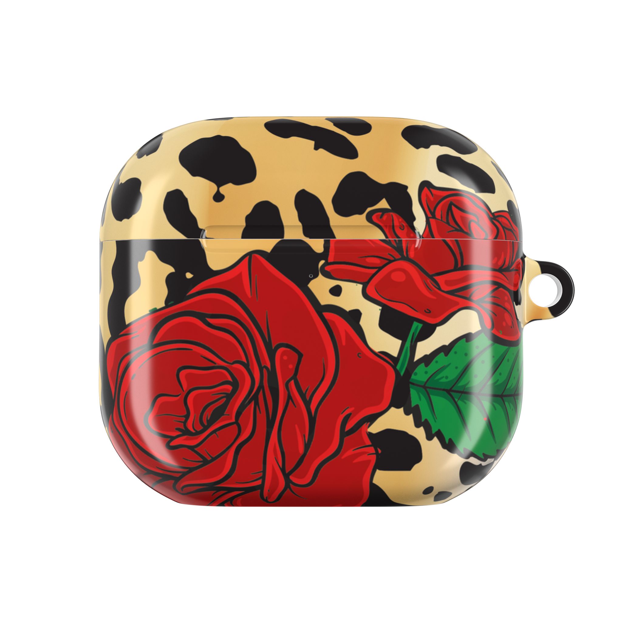 Leopard Rose AirPods Floral Leopard Case - Image 2
