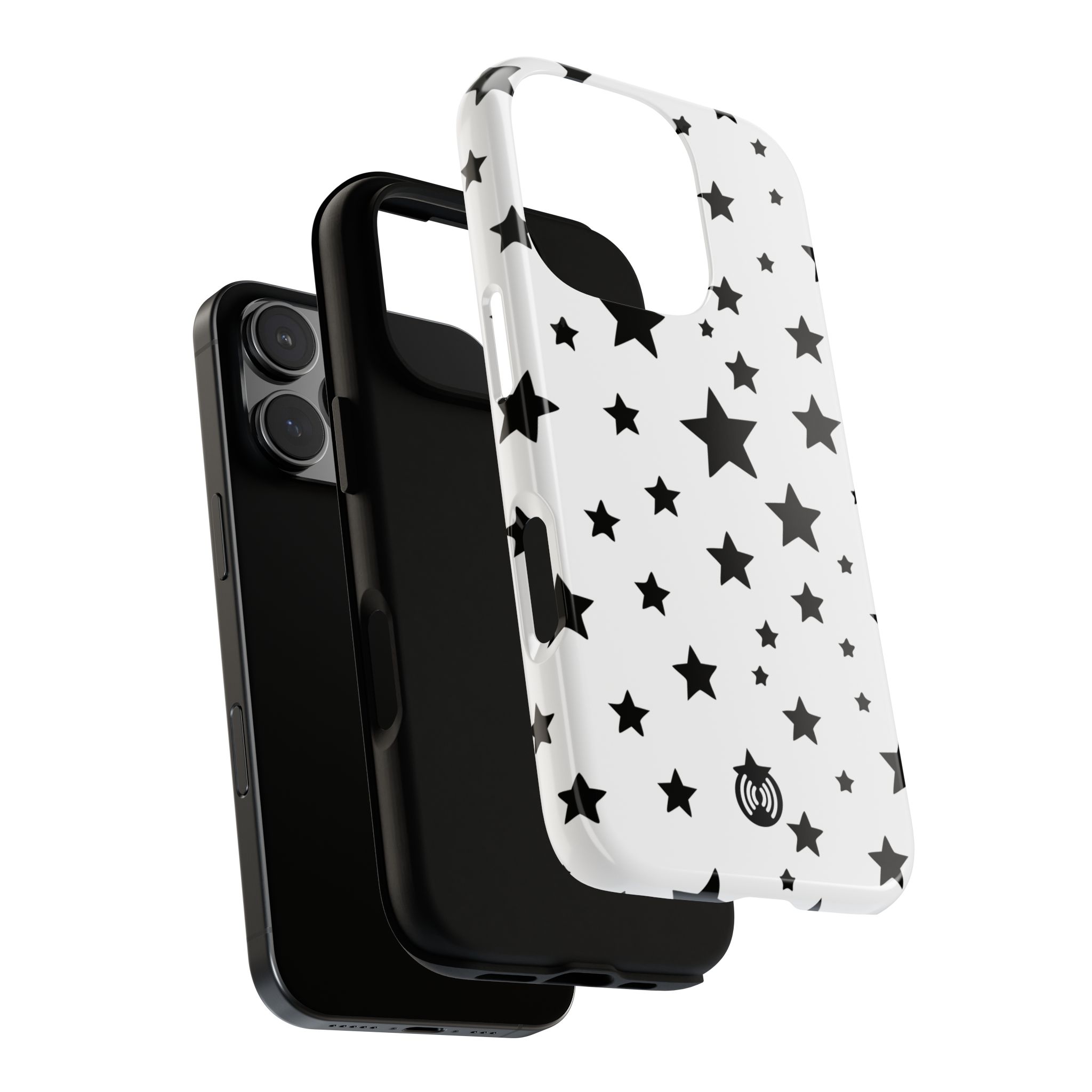 Black Stars on White Phone Case | Cellfinds - Image 74