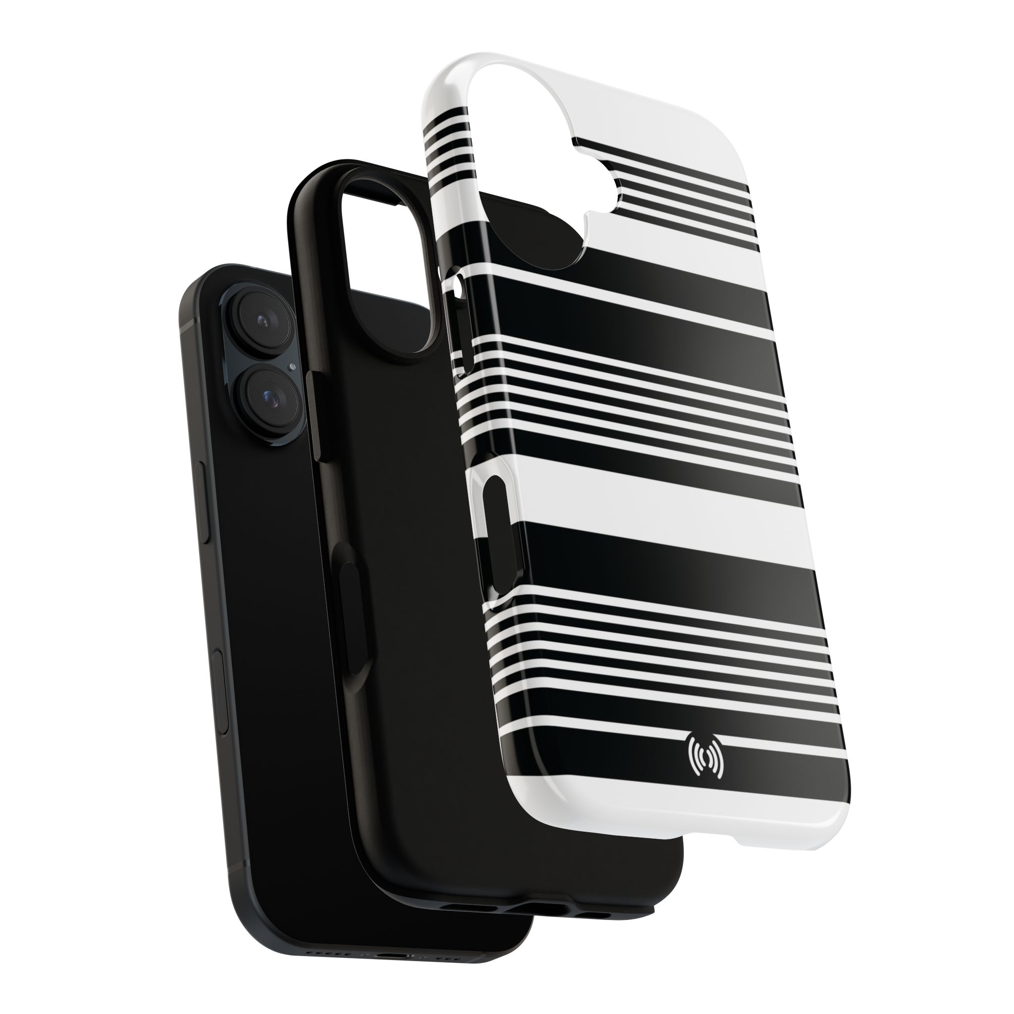 Black & White Striped Phone Case - Image 25