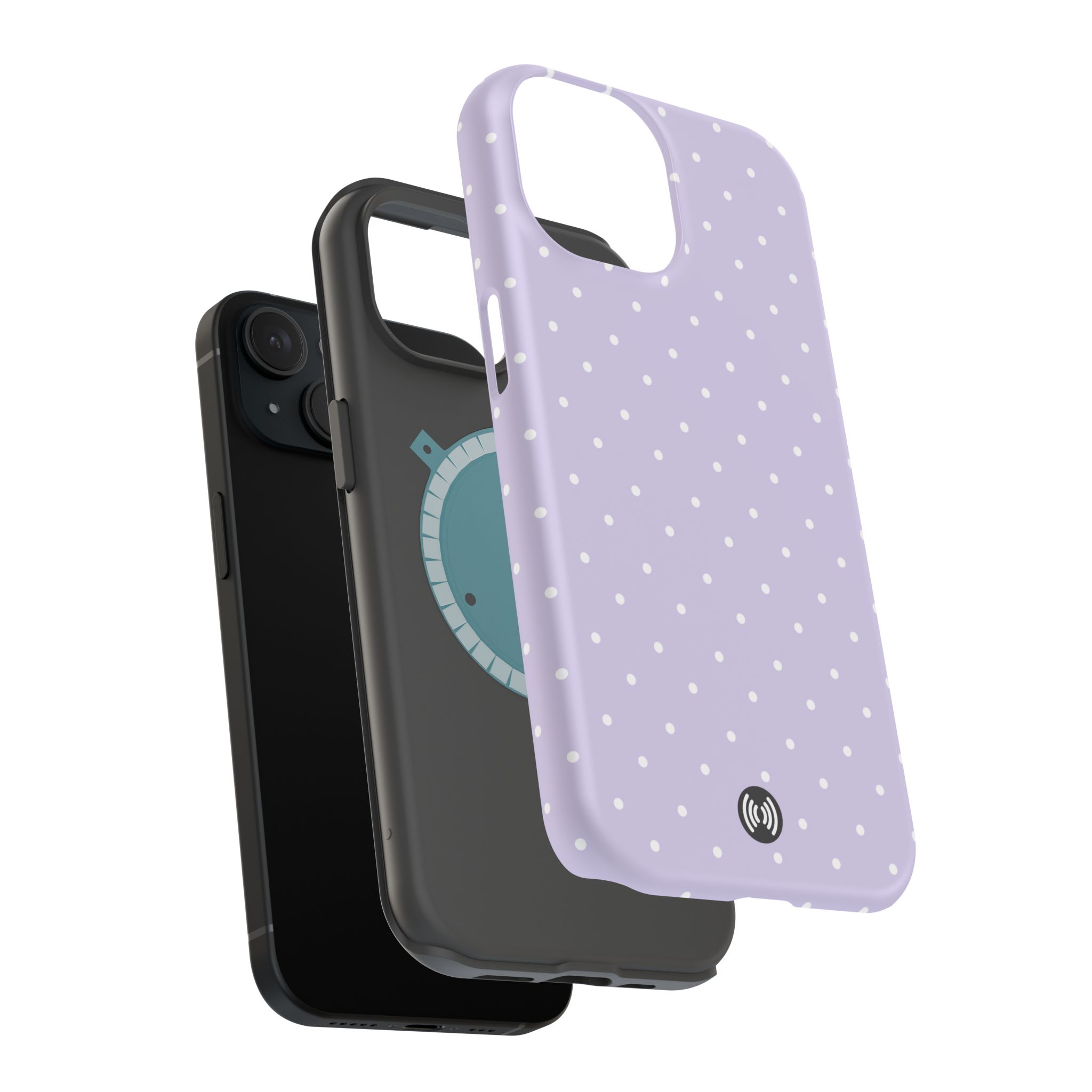Lilac Polka Dot Magnetic Impact-Resistant Phone Case | Cellfinds - Image 8