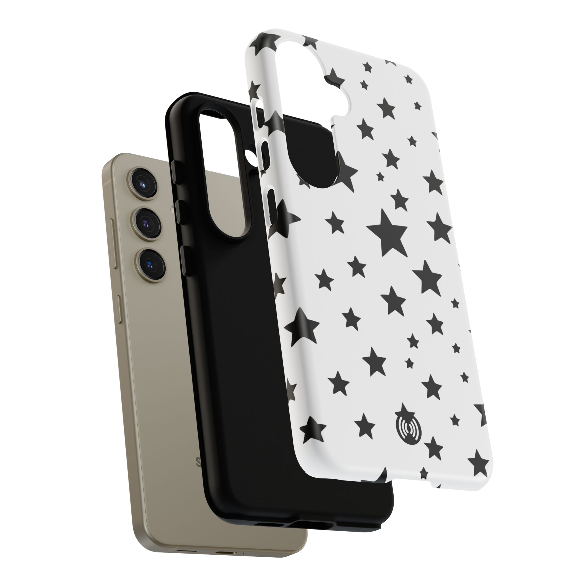 Black Stars on White Phone Case | Cellfinds - Image 43