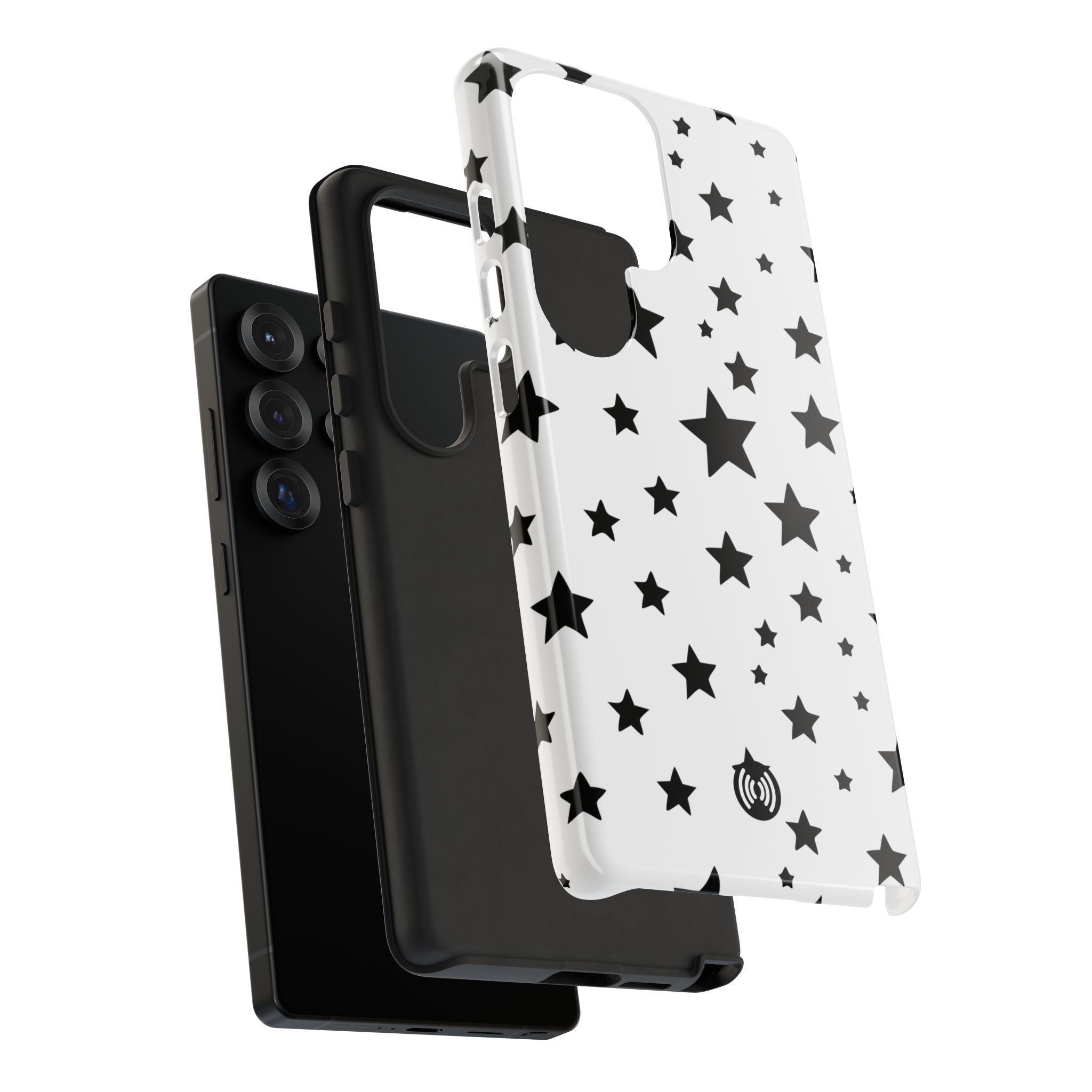 Black Stars on White Phone Case | Cellfinds - Image 103