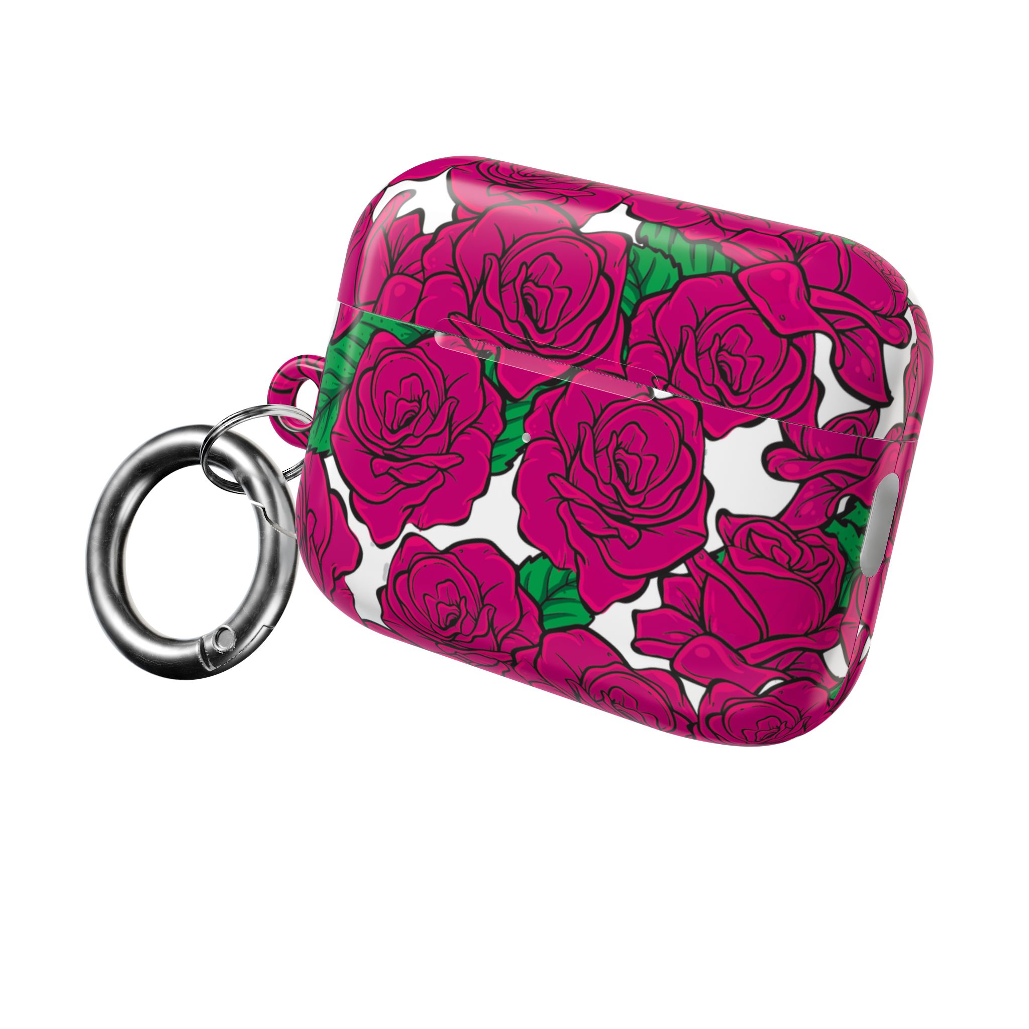 Magenta Rose AirPods Case with Keyring - Image 16
