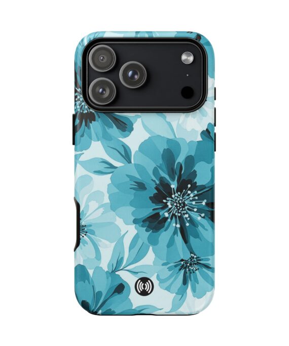 Floral Teal Blue Blossom Phone Case