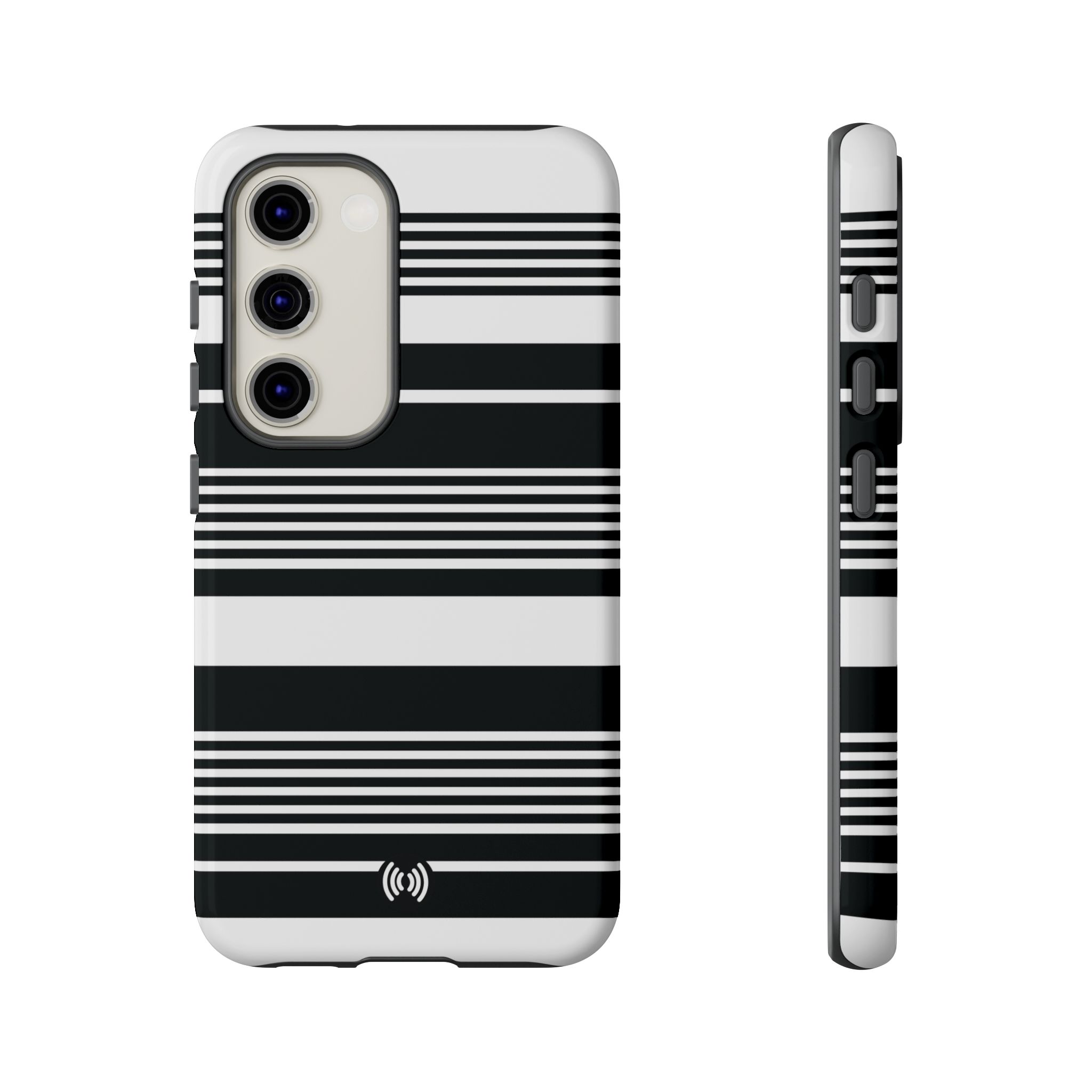 Black & White Striped Phone Case - Image 2