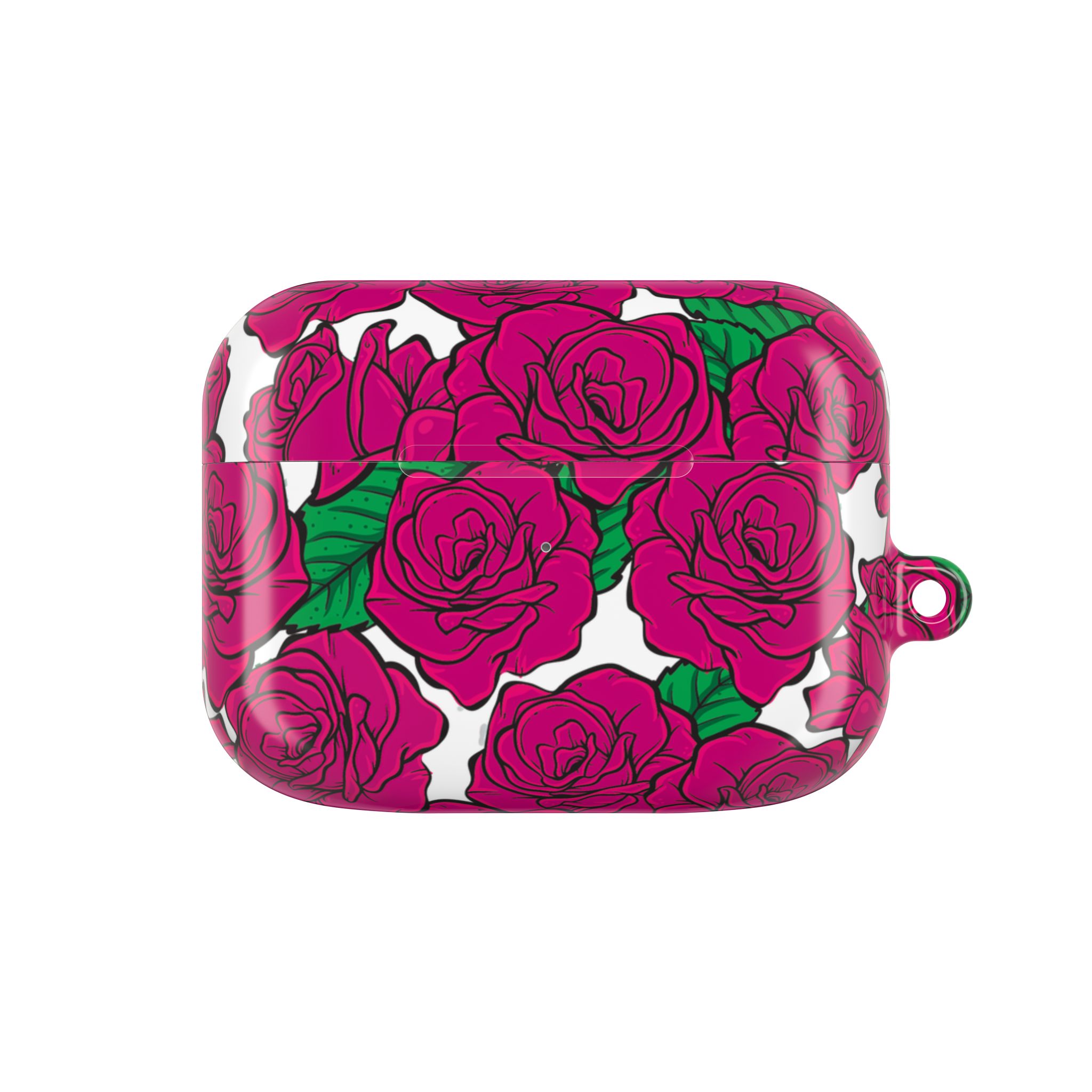 Magenta Rose AirPods Case with Keyring - Image 10