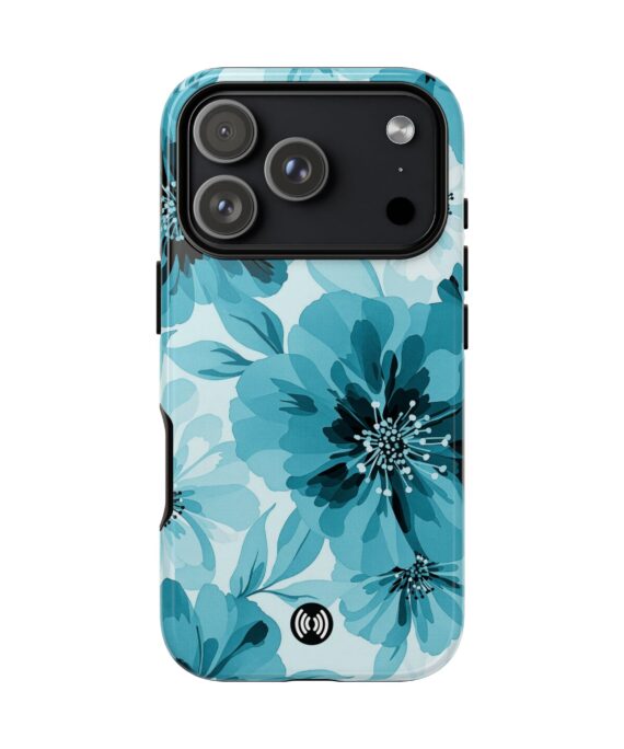 Floral Teal Blue Blossom Phone Case