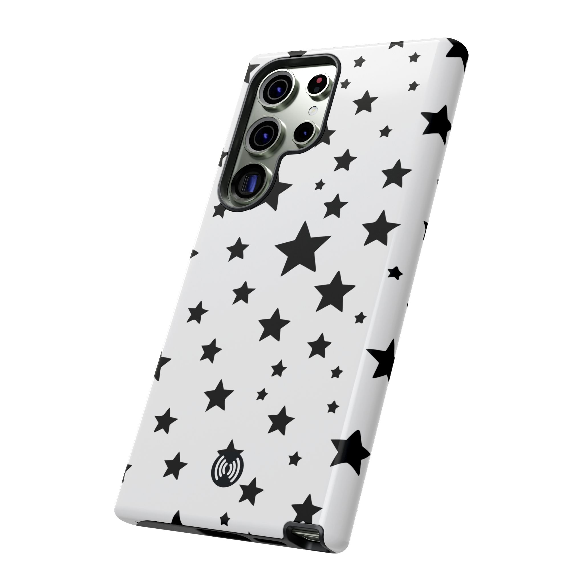Black Stars on White Phone Case | Cellfinds - Image 15