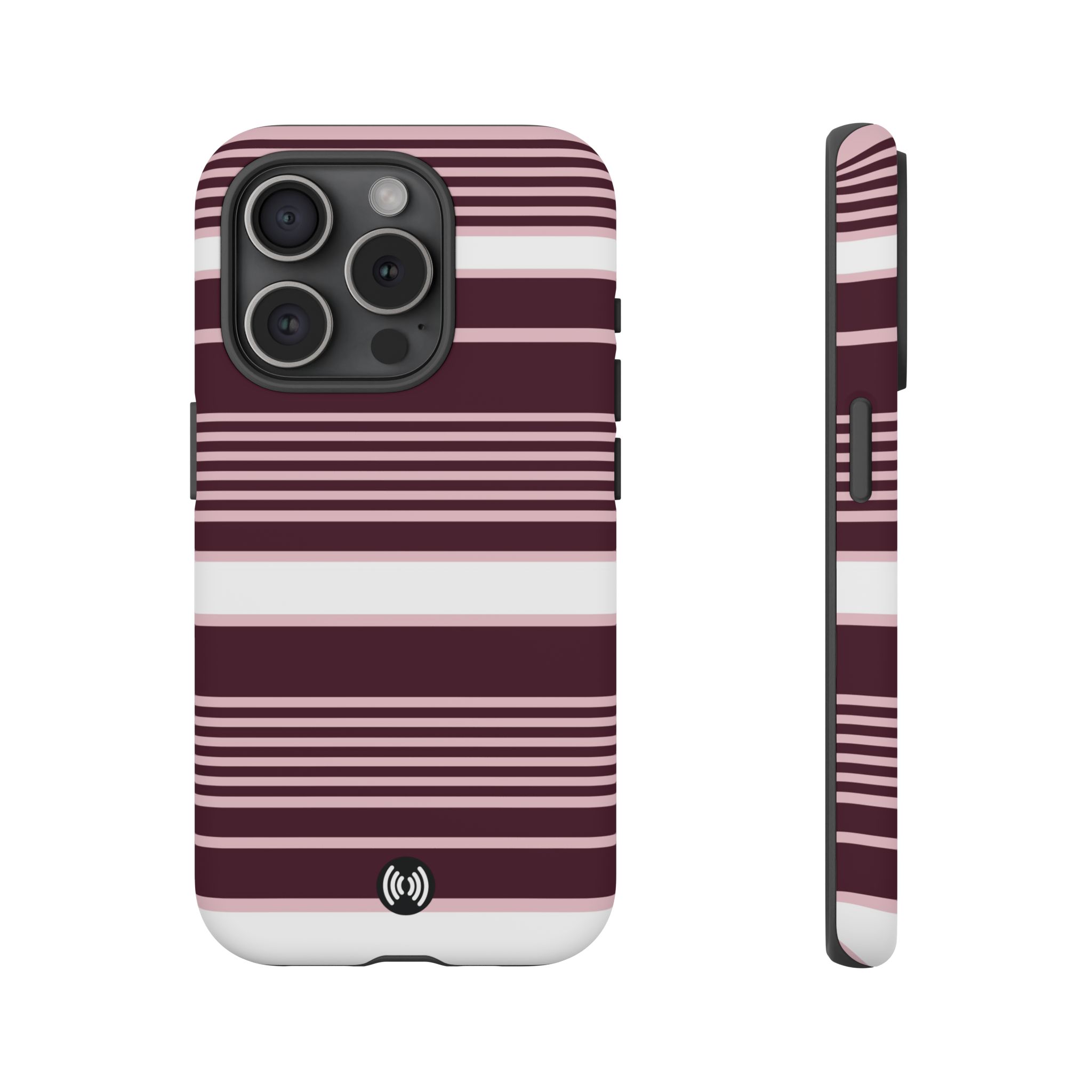 Striped Burgundy Phone Case - Image 6