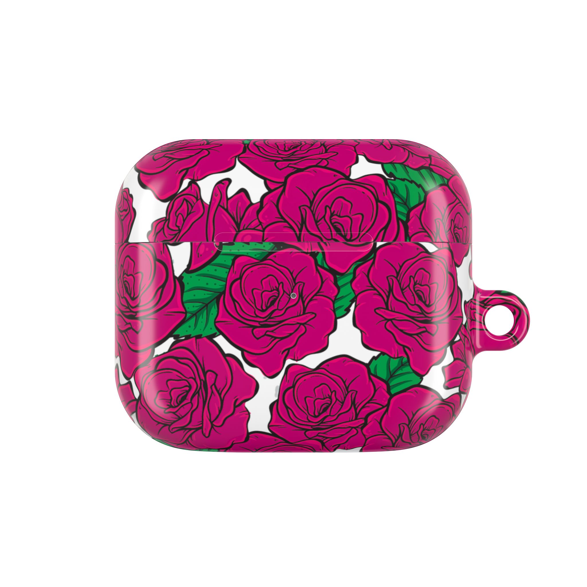 Magenta Rose AirPods Case with Keyring - Image 6