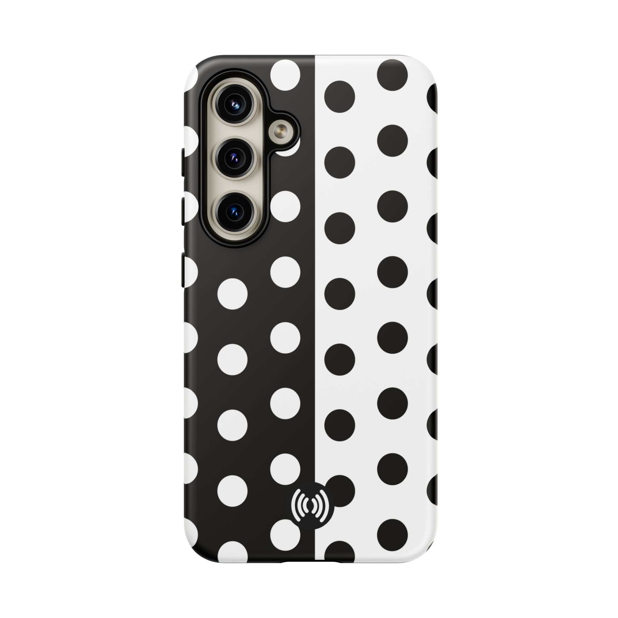 Polka Dot Black & White Split Design Phone Case — Cellfinds - Image 39