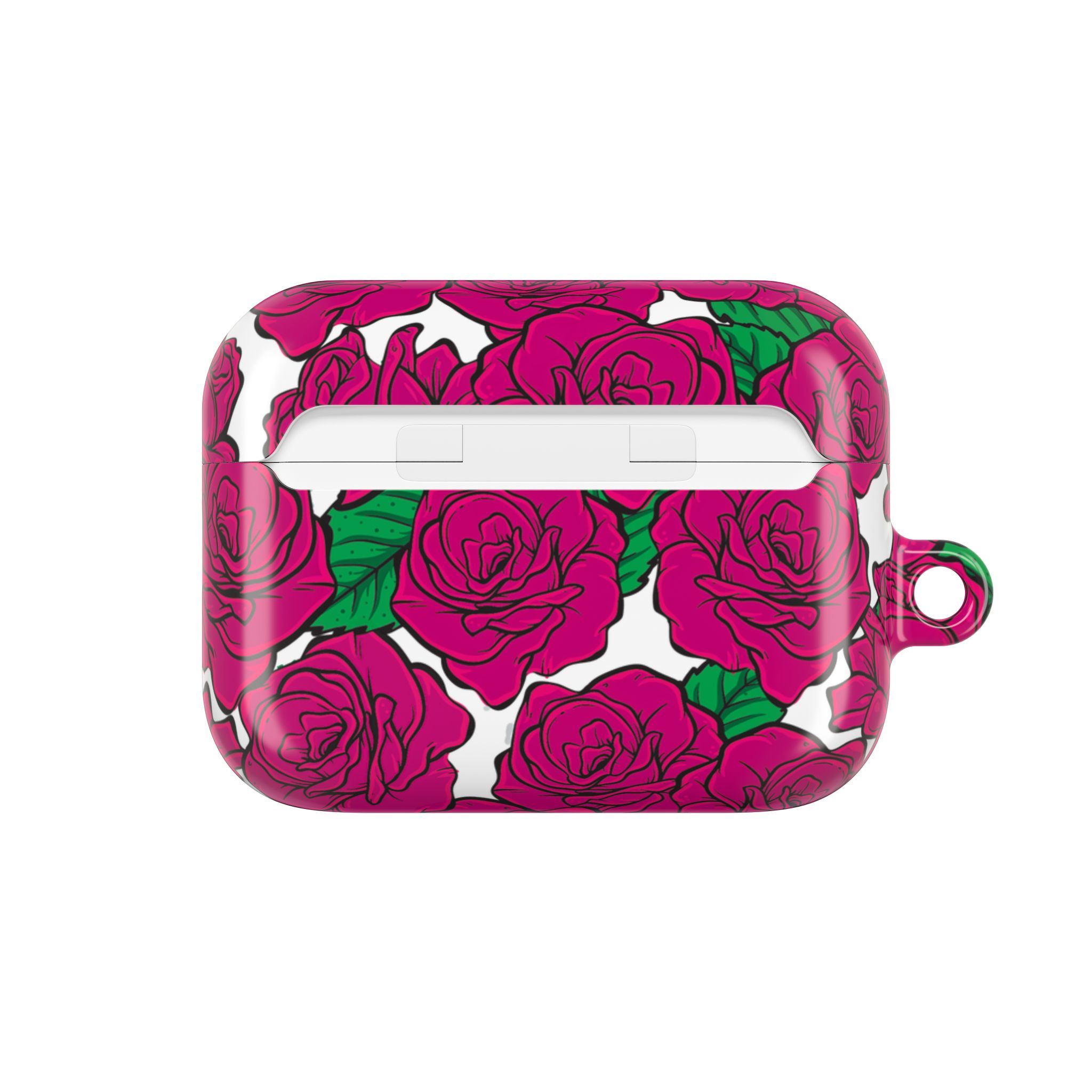 Magenta Rose AirPods Case with Keyring - Image 15