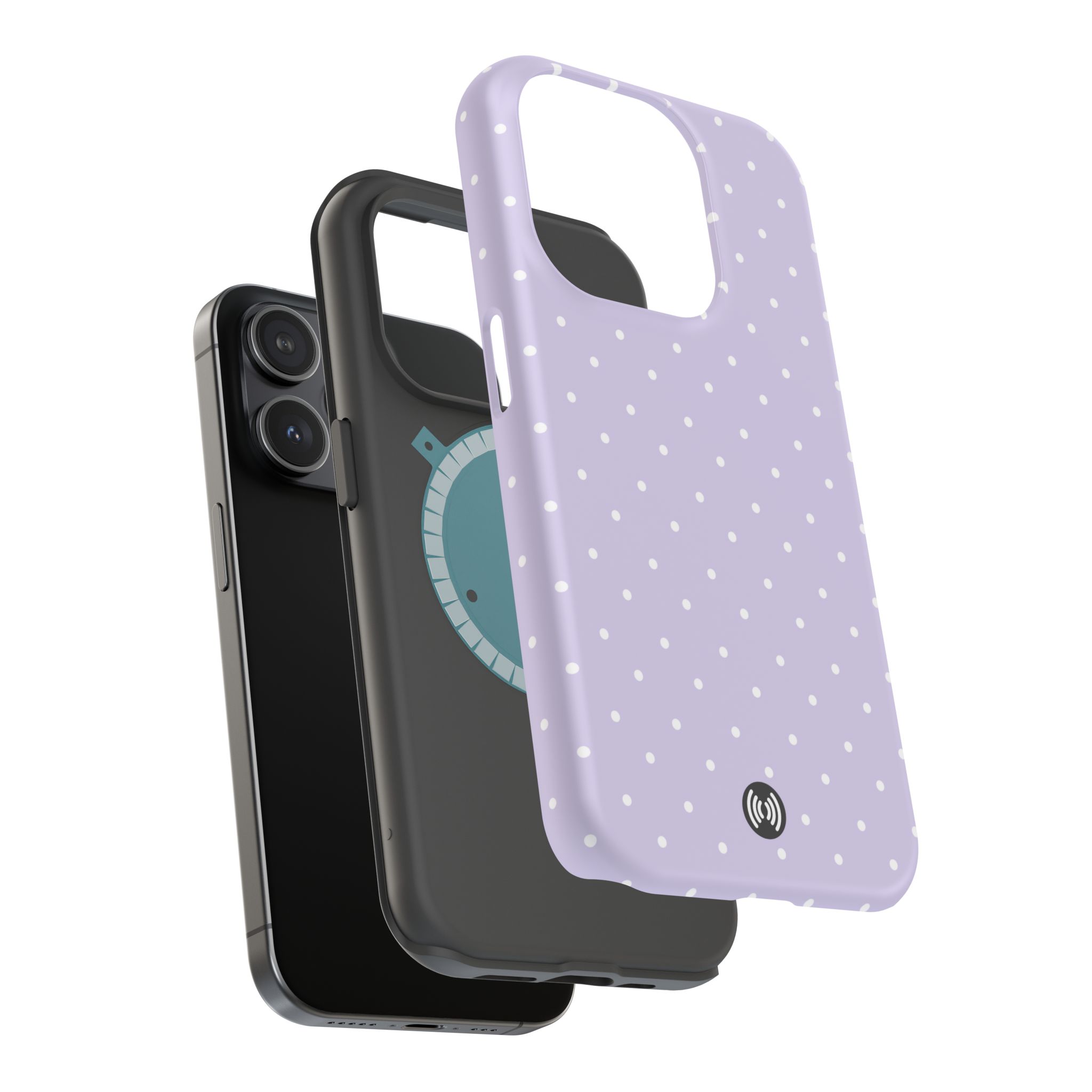 Lilac Polka Dot Magnetic Impact-Resistant Phone Case | Cellfinds - Image 15