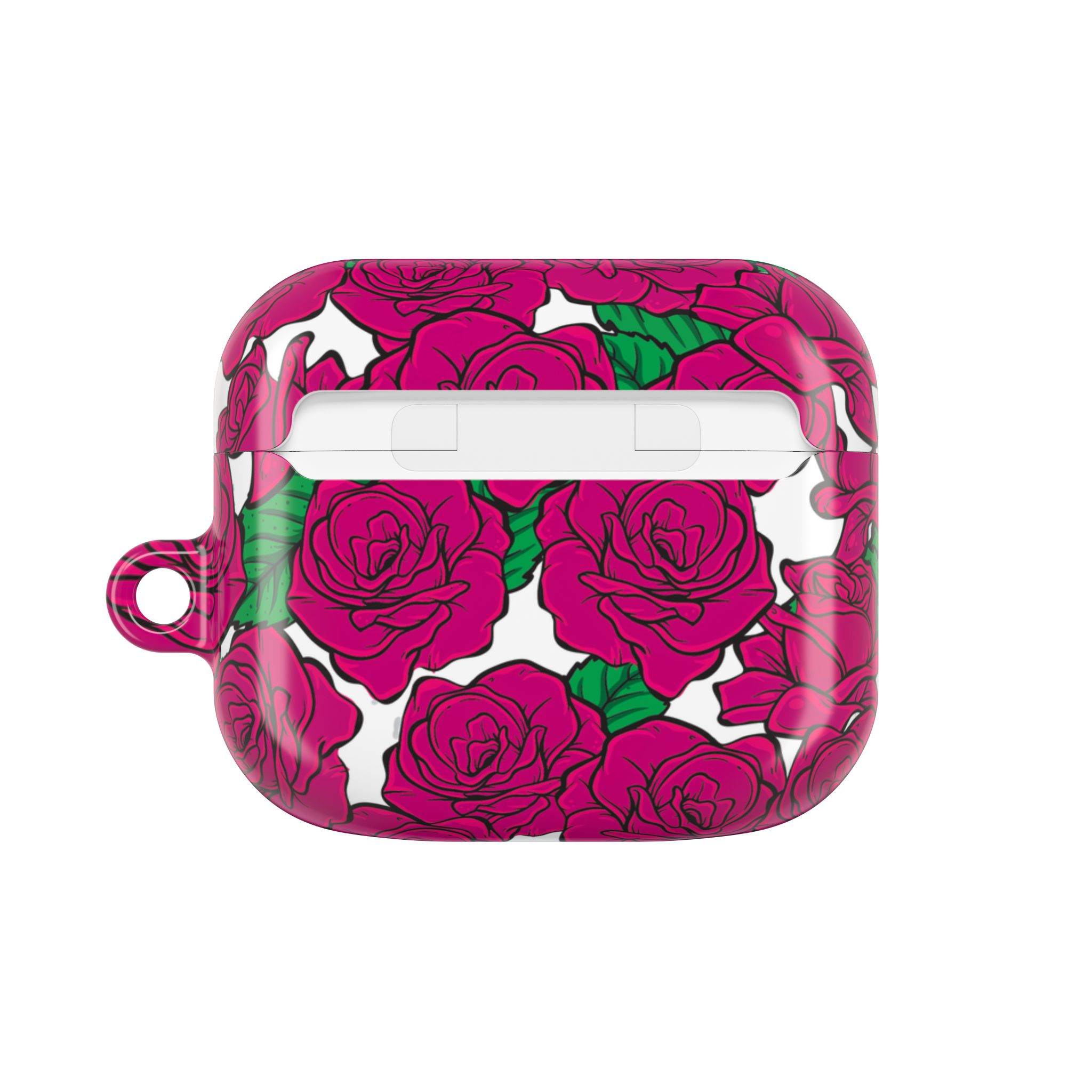 Magenta Rose AirPods Case with Keyring - Image 7