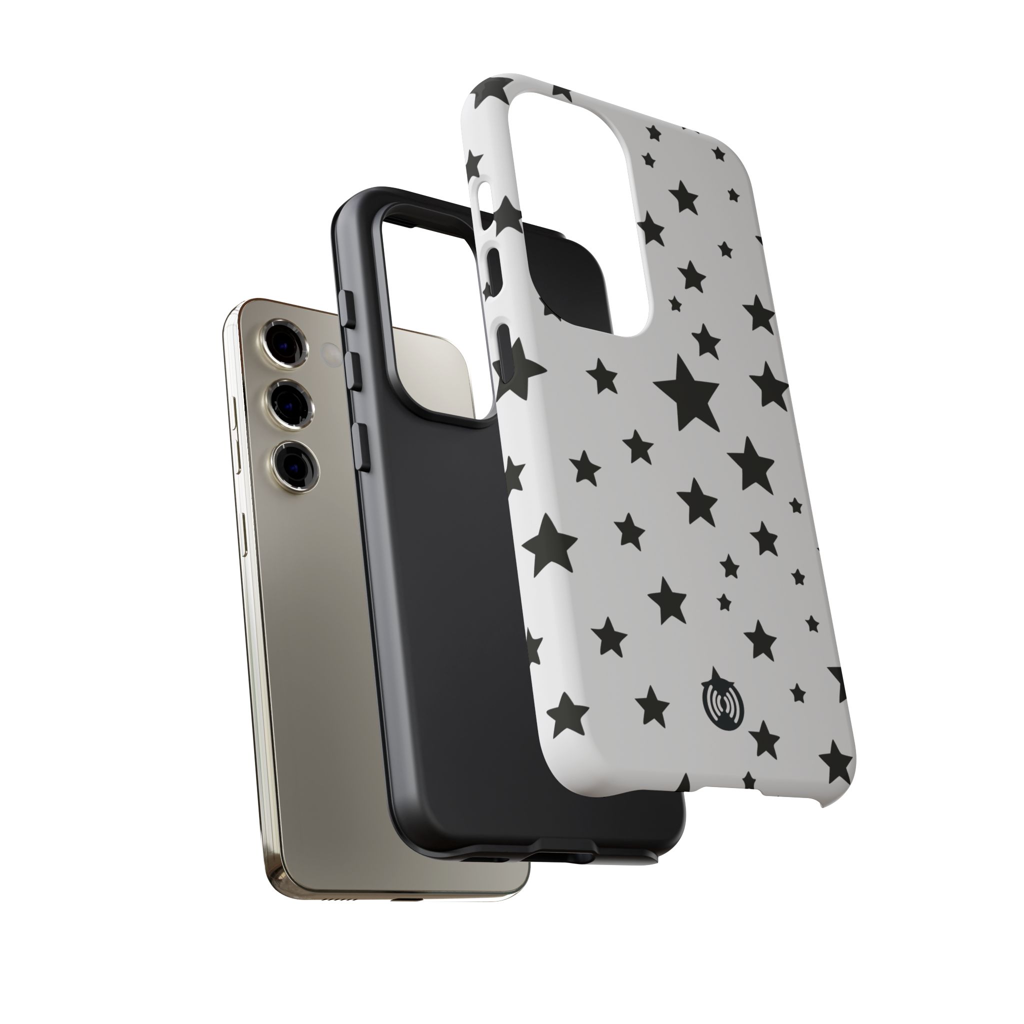 Black Stars on White Phone Case | Cellfinds - Image 7