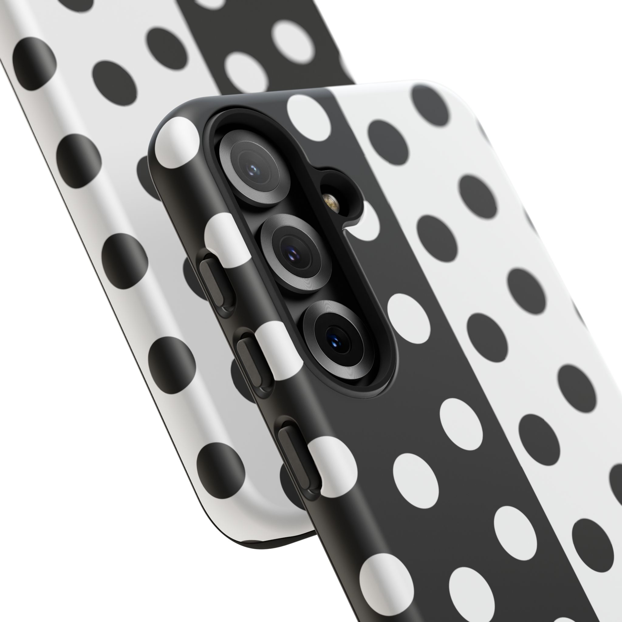 Polka Dot Black & White Split Design Phone Case — Cellfinds - Image 96