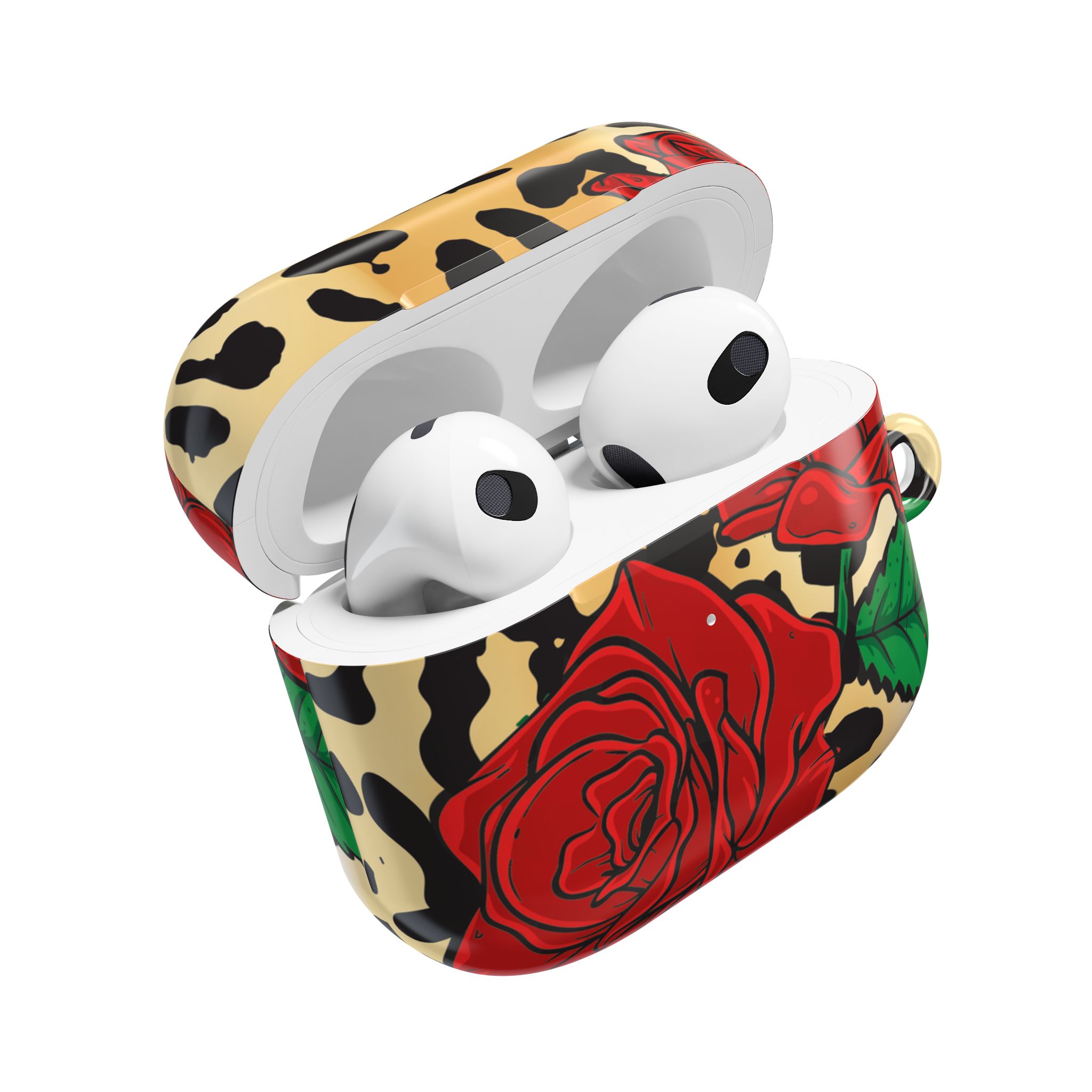 Leopard Rose AirPods Floral Leopard Case - Image 9