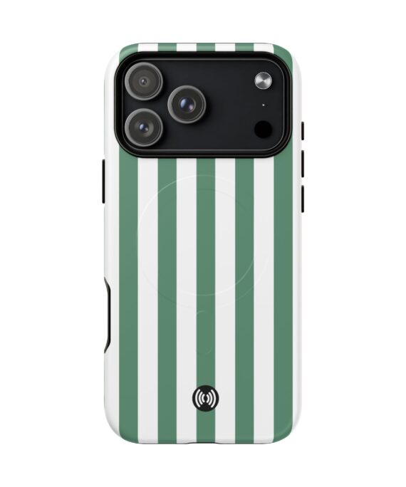 Green Stripe Magnetic Phone Case – Tough Protective MagSafe-Compatible Cover