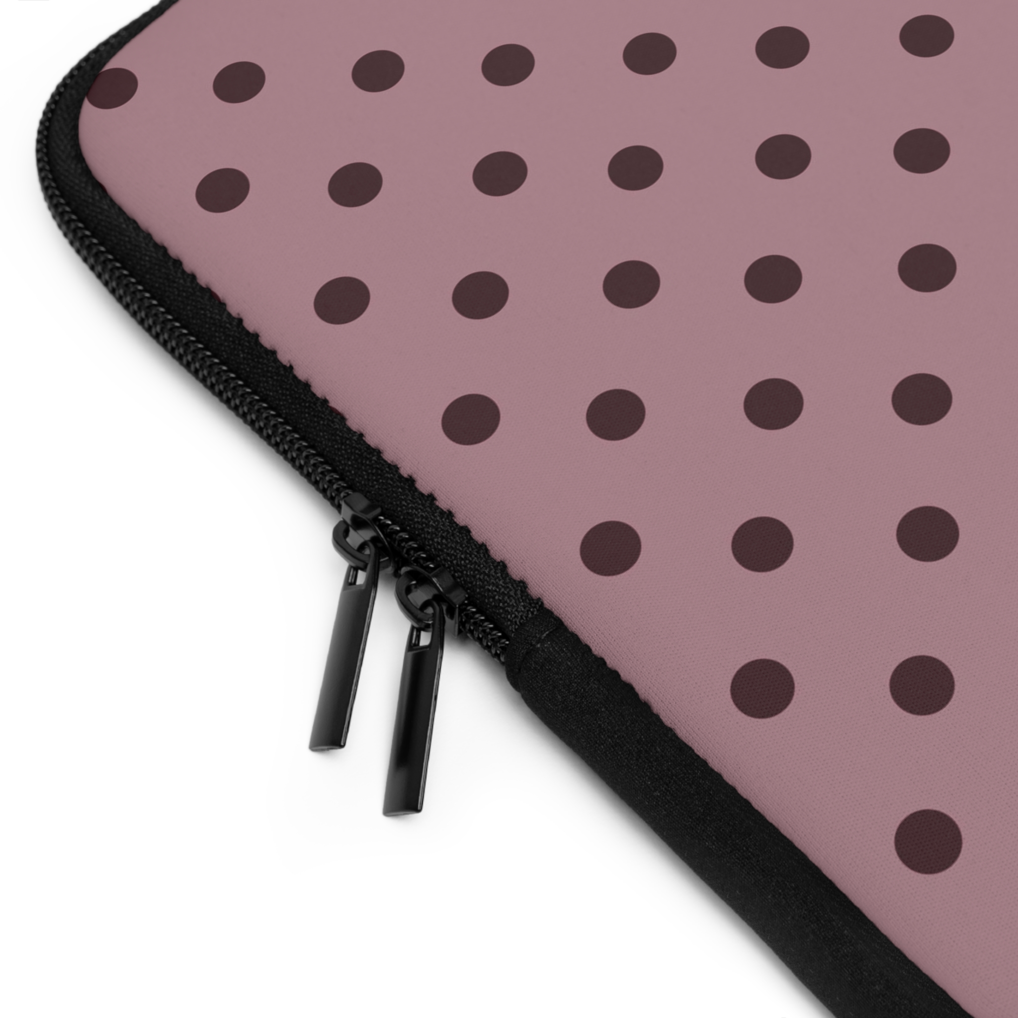 Pink Polka Dot Laptop Sleeve – Dusty Rose Protective Case - Image 12