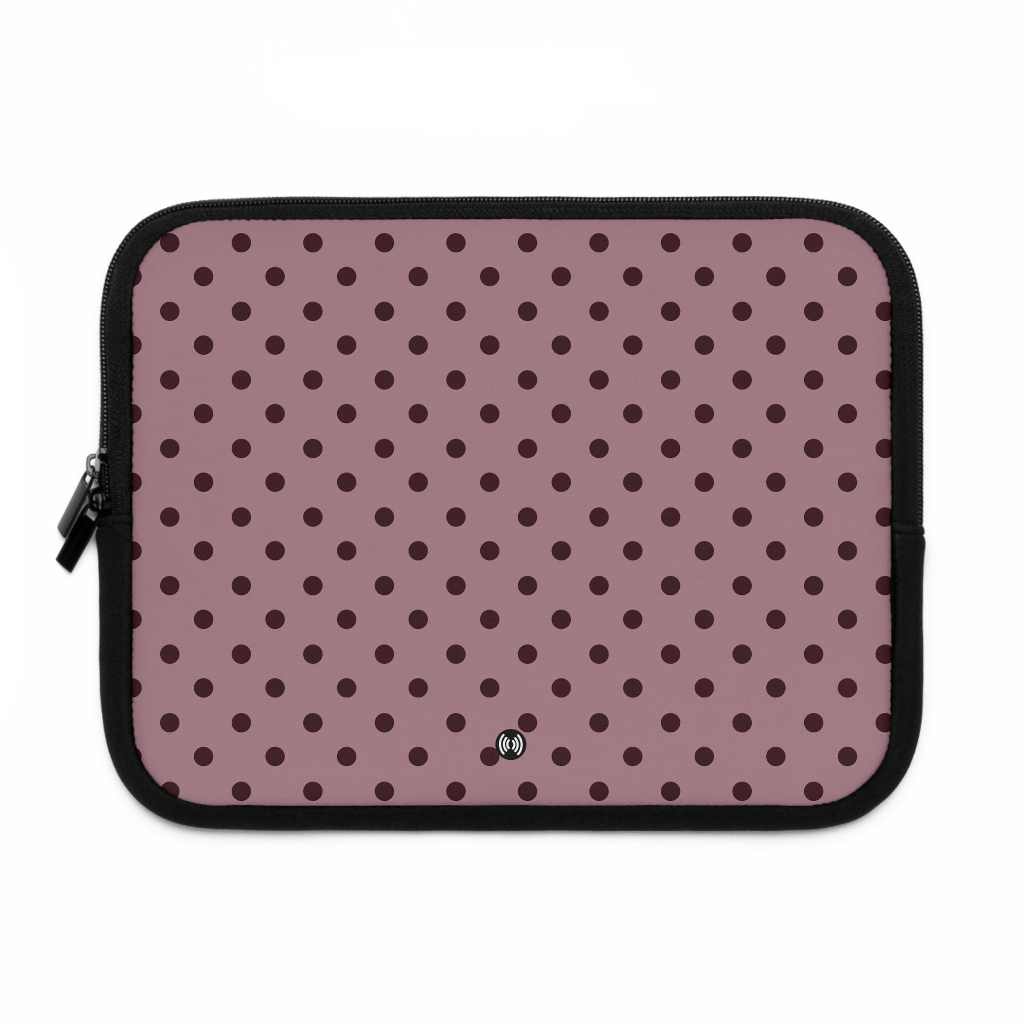 Pink Polka Dot Laptop Sleeve – Dusty Rose Protective Case - Image 2