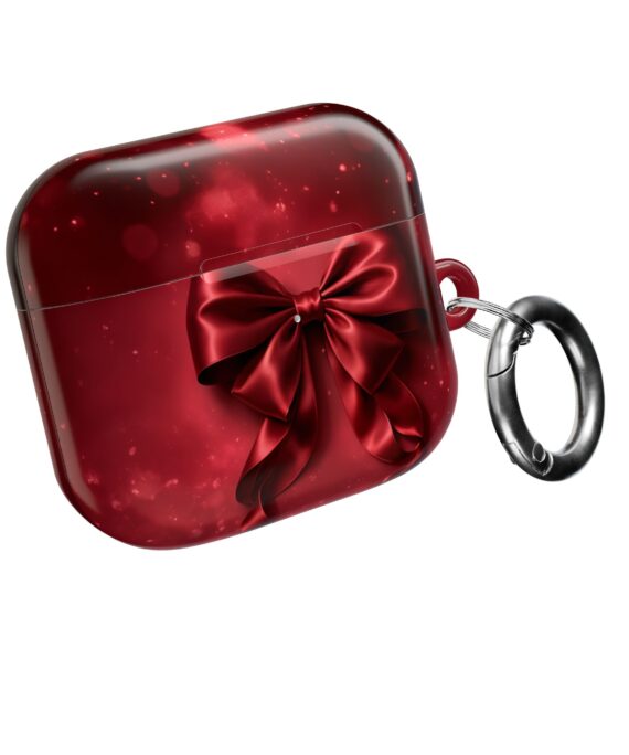 Red Satin Bow AirPod Case