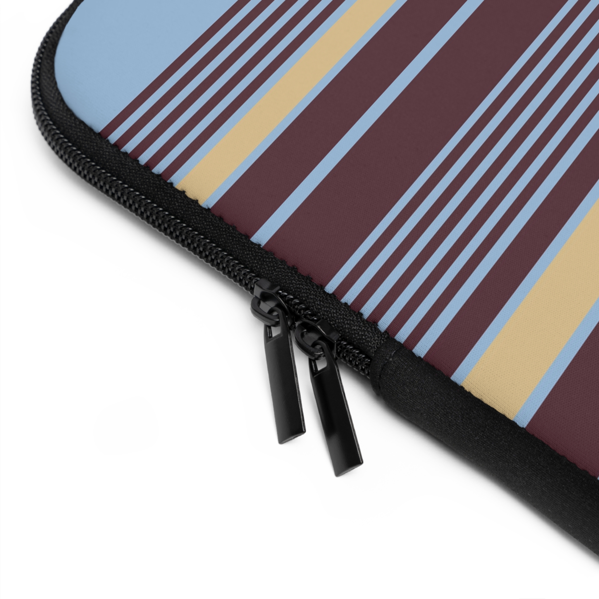 Striped Laptop Sleeve — Retro Blue & Maroon Protective Case - Image 9