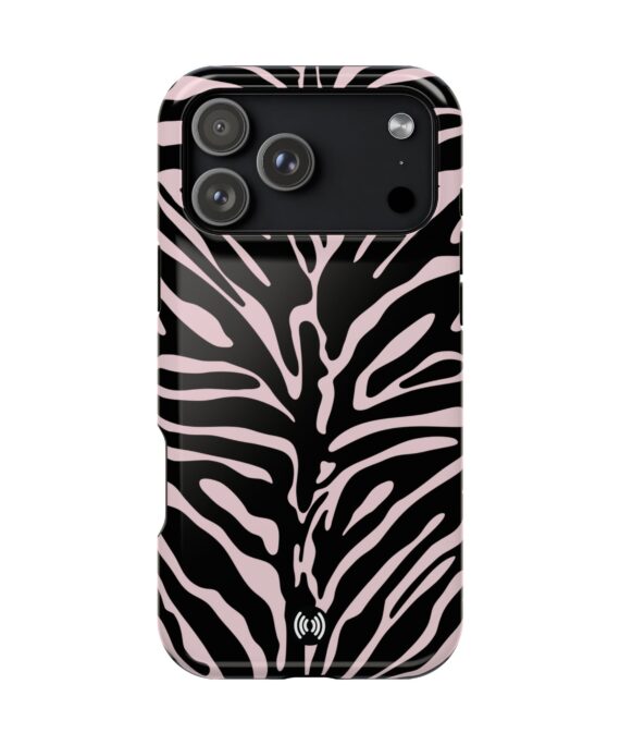 Pink Zebra Print Magnetic Impact Case — Shockproof Phone Cover