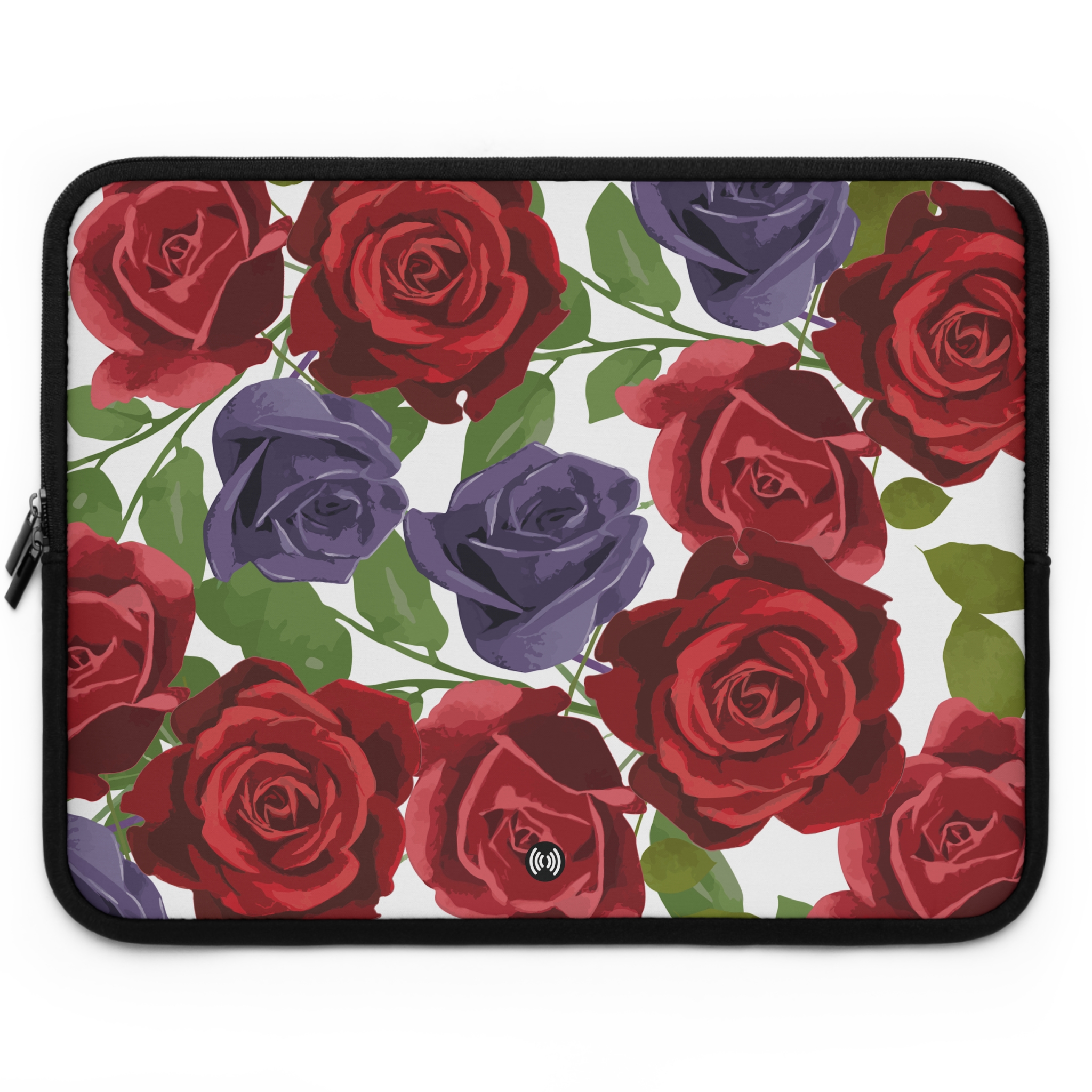 Rose Pattern Laptop Sleeve — Red & Purple Floral Protective Case - Image 10