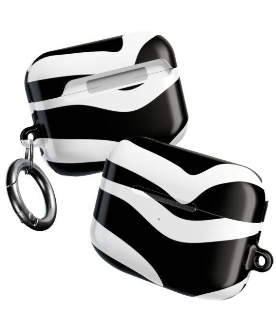 Zebra Stripe AirPod Case — Black & White Protective Cover