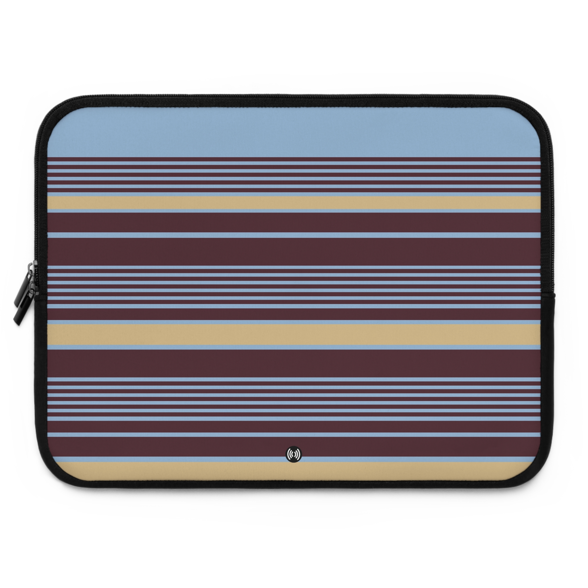 Striped Laptop Sleeve — Retro Blue & Maroon Protective Case - Image 7
